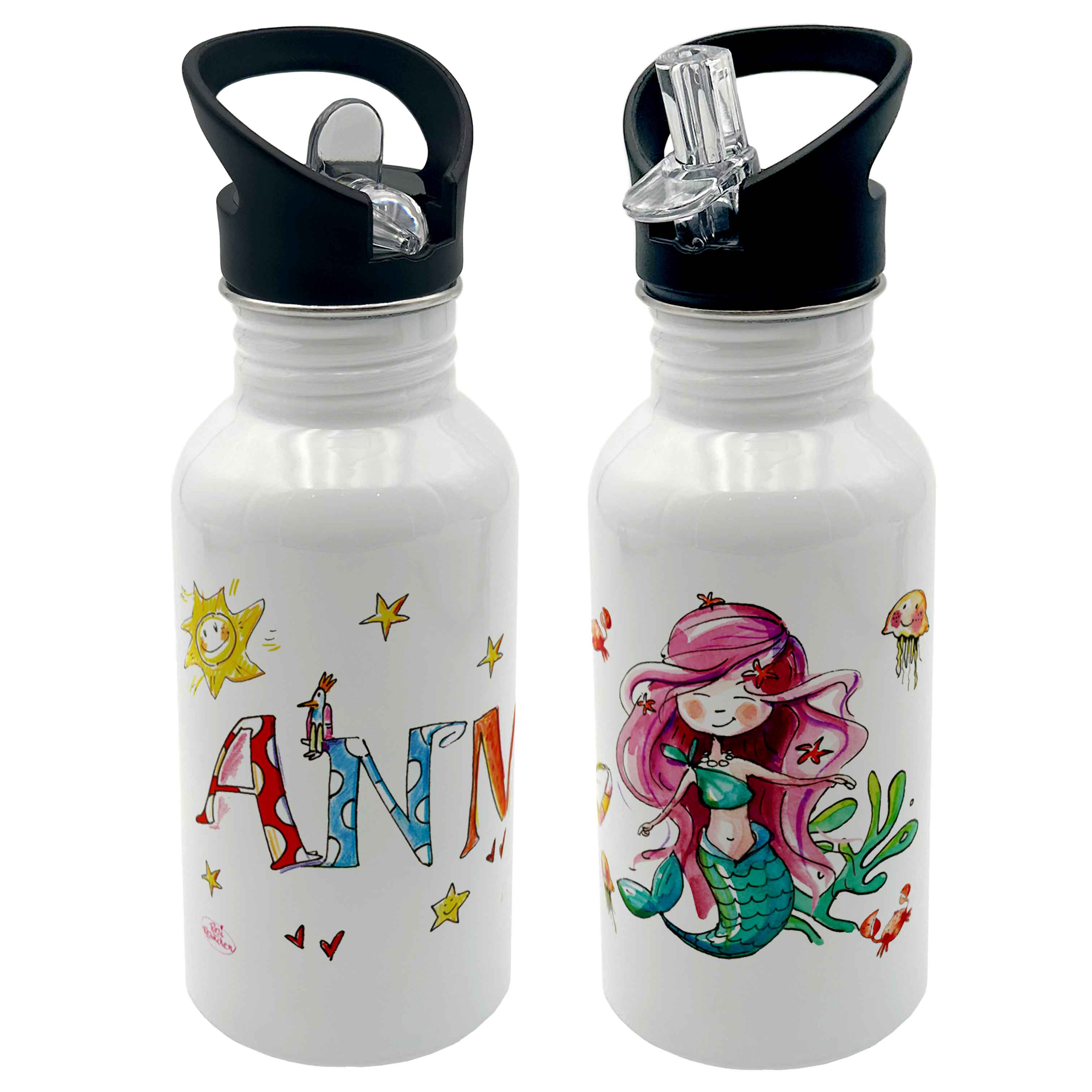 Edelstahl Trinkflasche Meerjungfrau