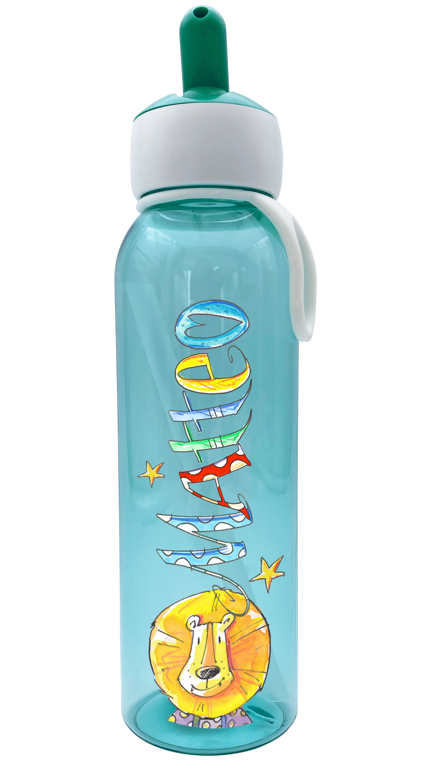 Trinkflasche Flipup, Löwe mit Girlande