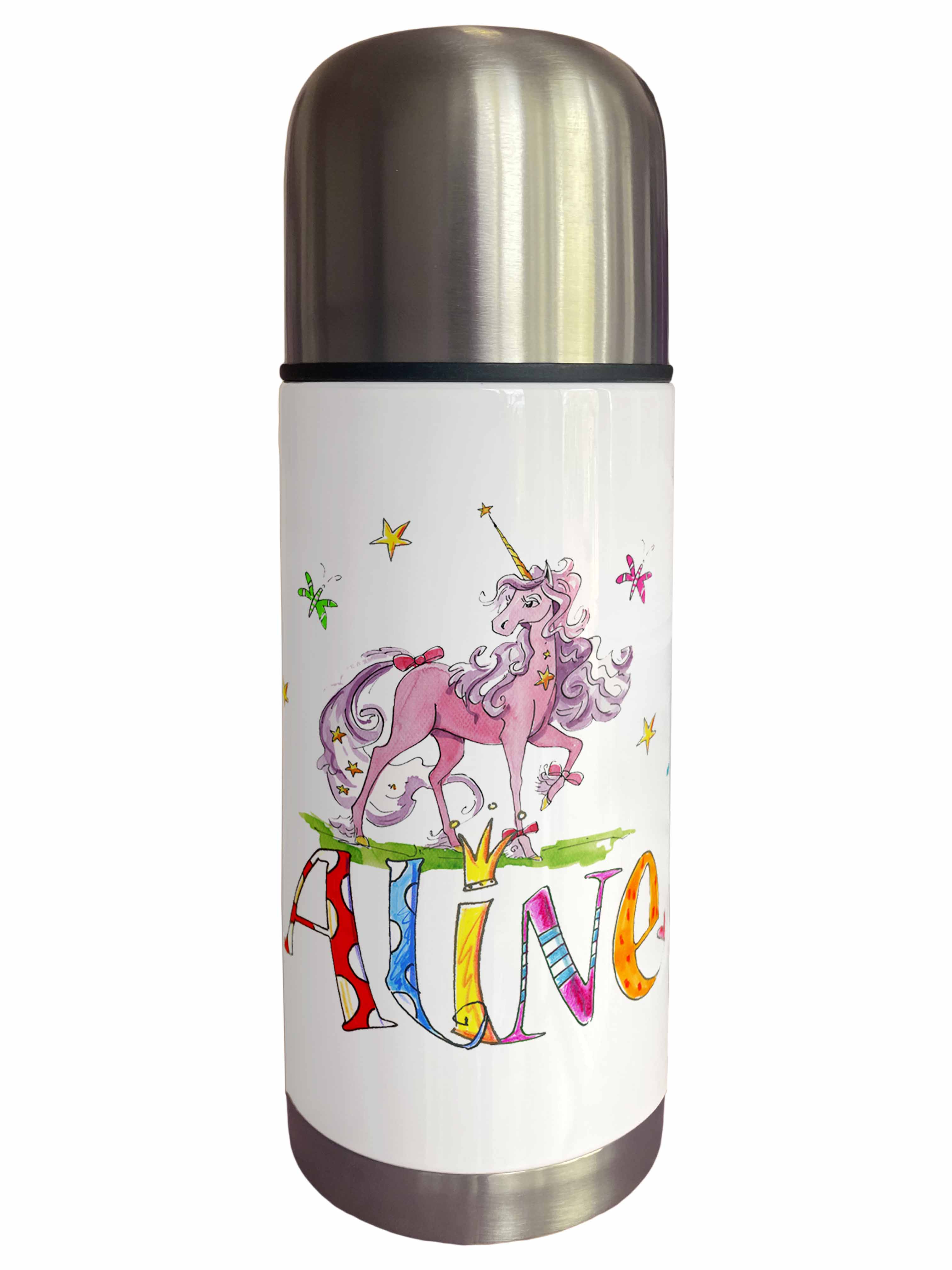 Thermoskanne Einhorn rosa