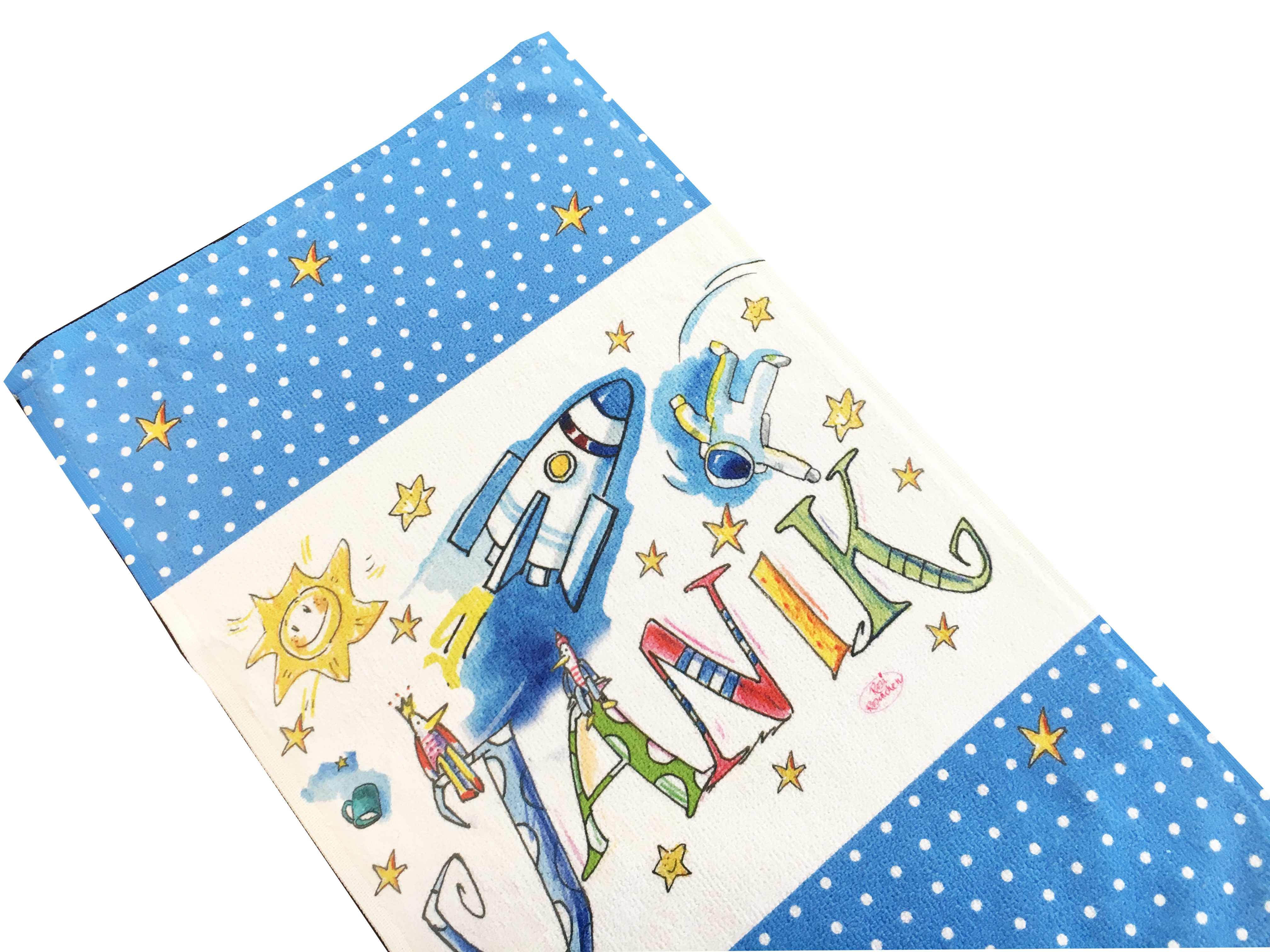 Kleines Handtuch Rakete, 30 x 50 cm