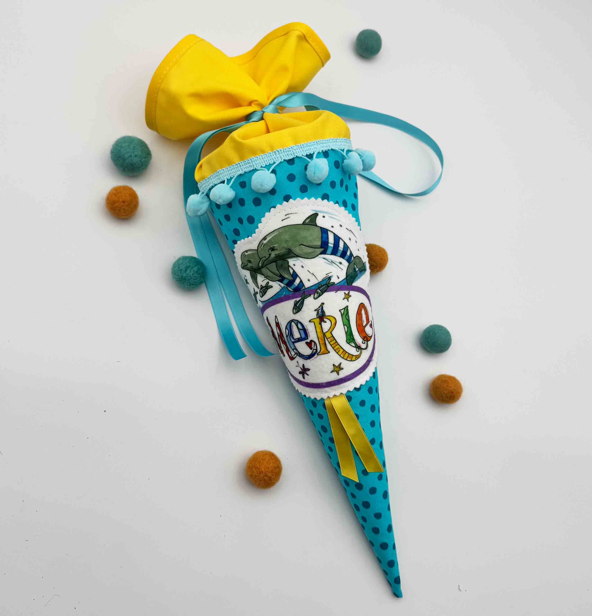 Kindergartentüte Delfine