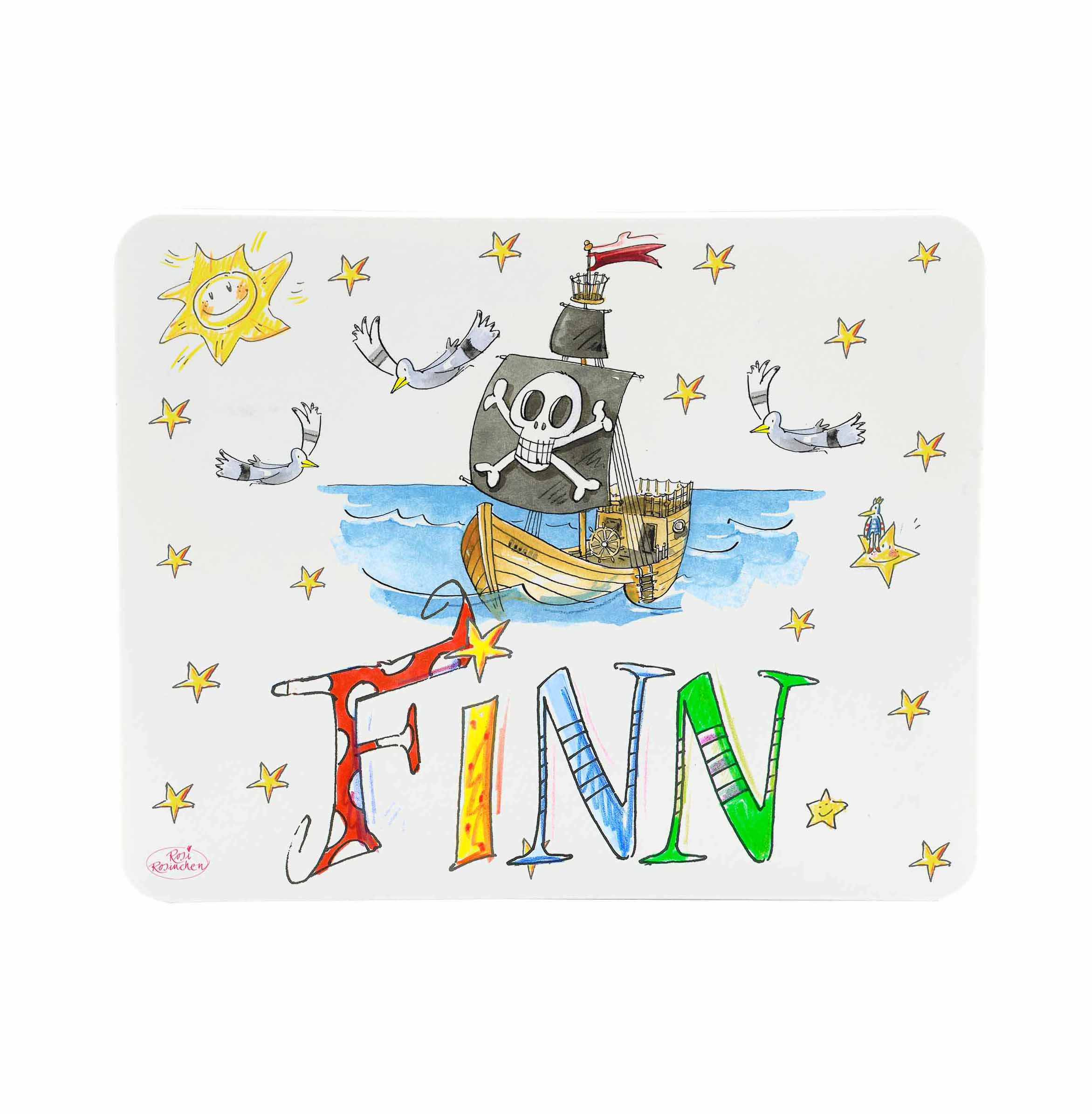 Frühstücksbrettchen Piratenschiff