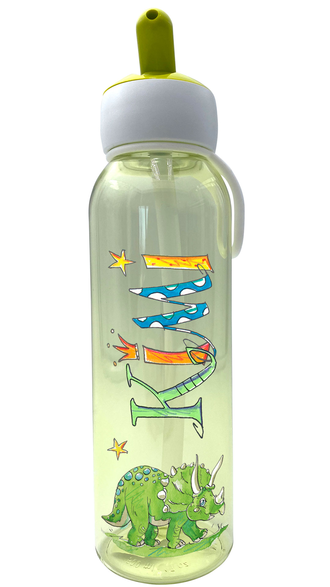 Trinkflasche Flipup, Dino Triceratops