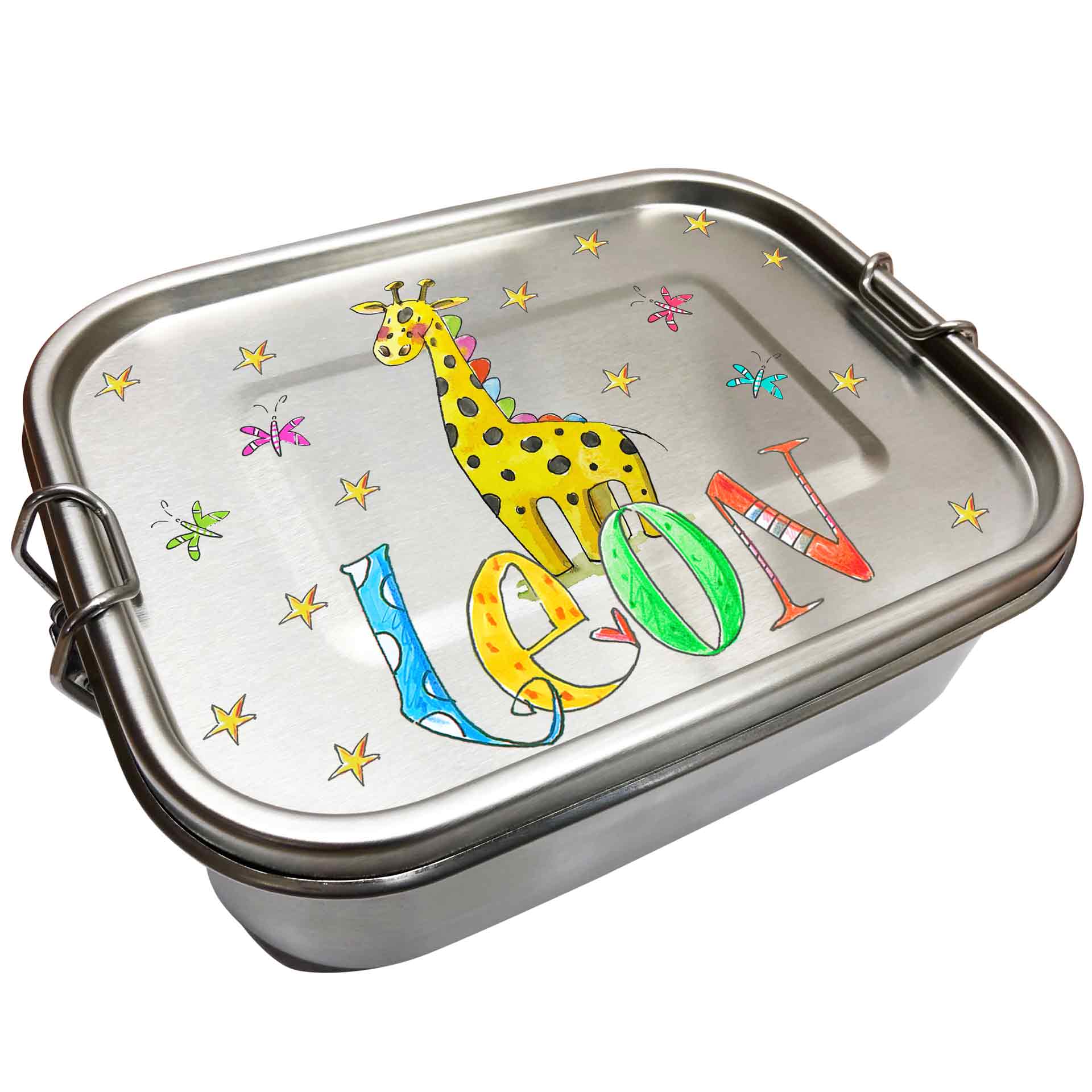 Edelstahl Brotdose - Giraffe