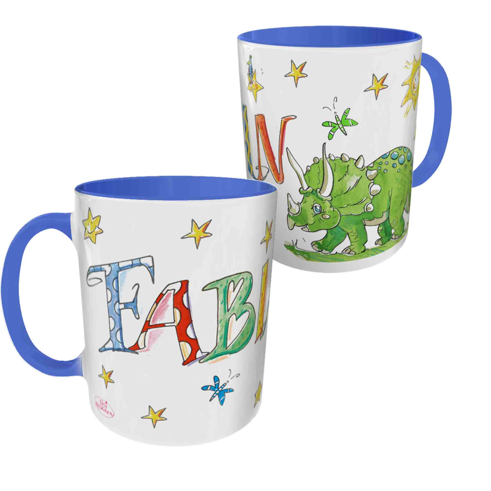 Tasse Triceratops Dunkelblau