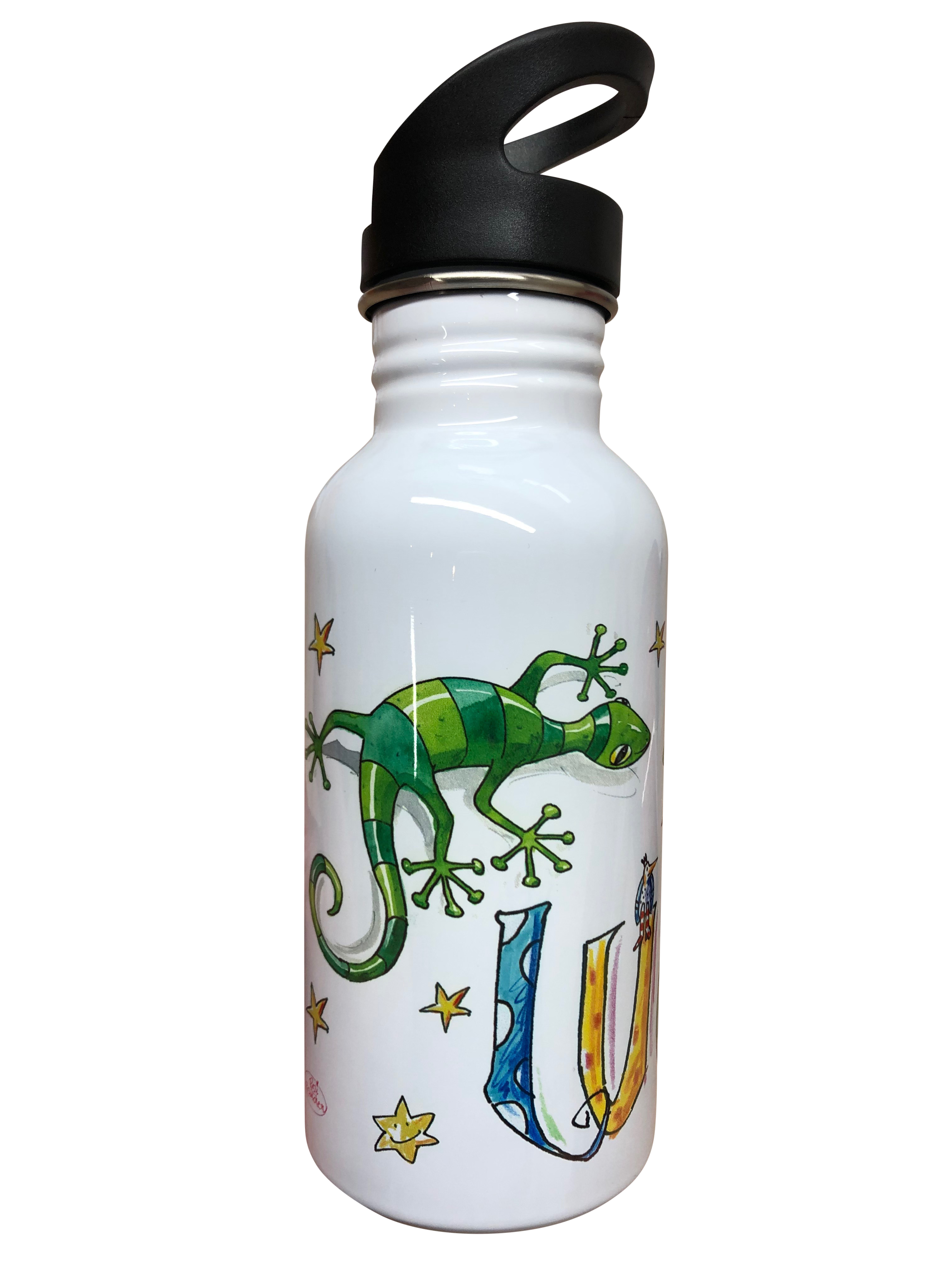 Edelstahl Trinkflasche - Gecko