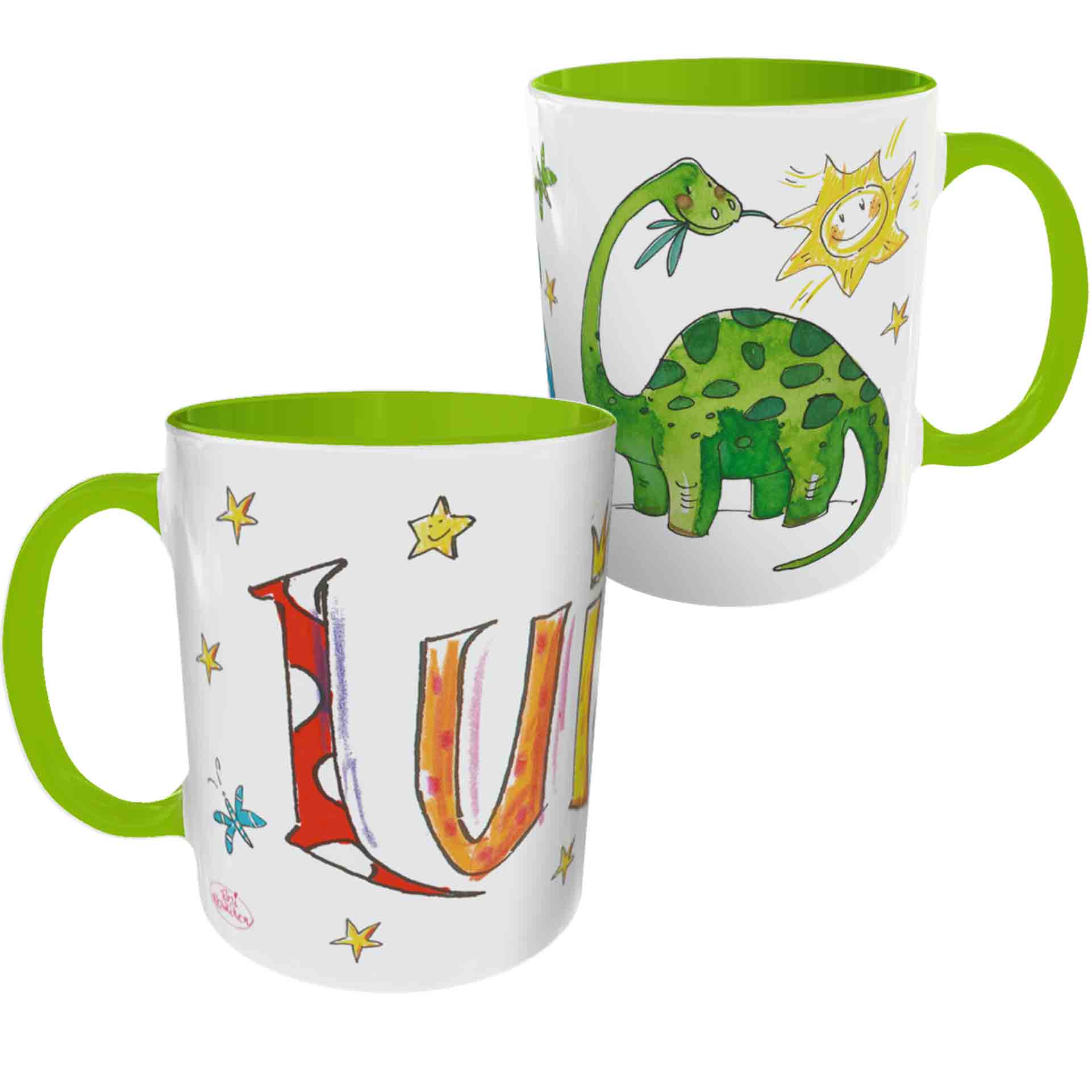 Tasse Brontosaurus, Keramik , Tasse mit Namen, RosiRosinchen