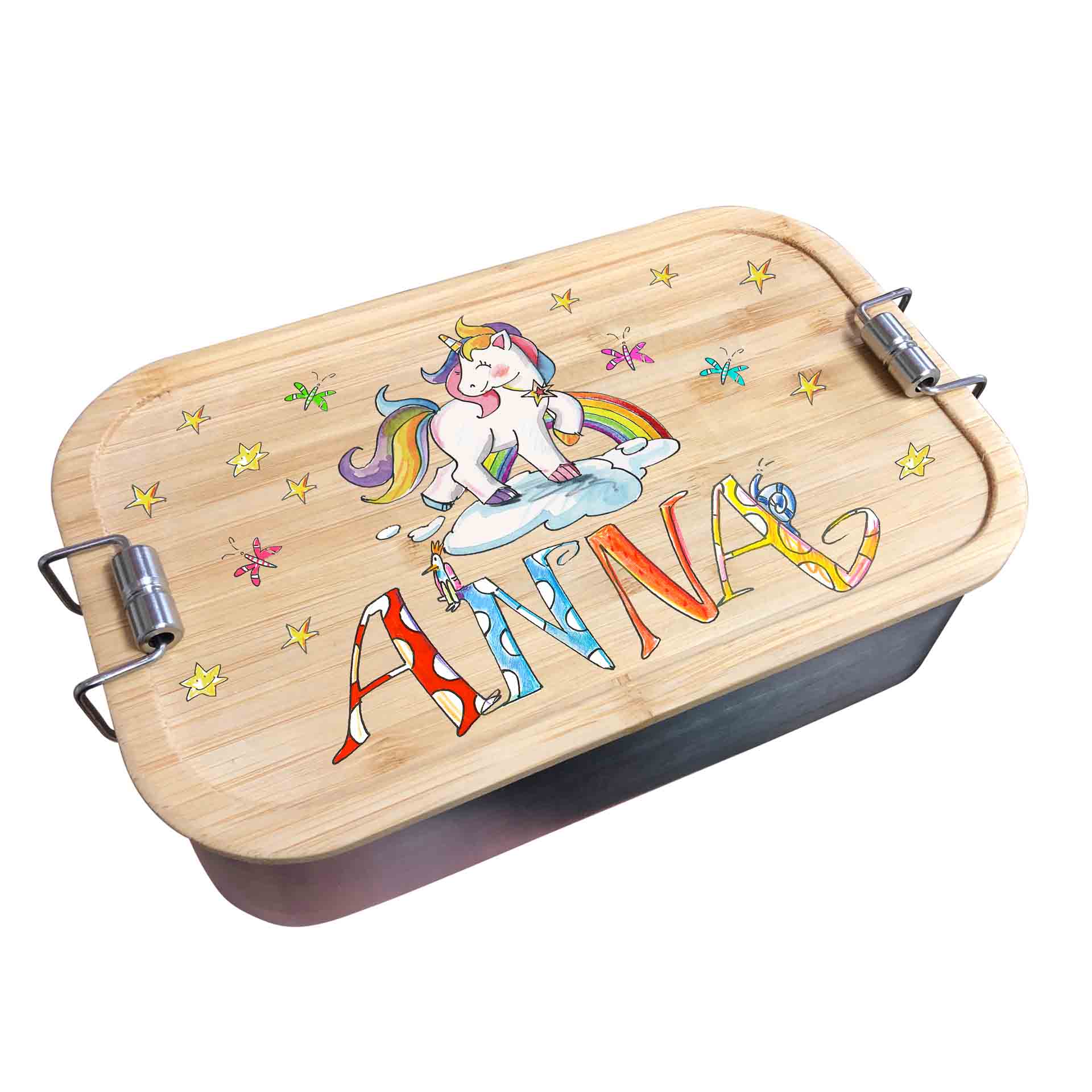 Bambus Brotdose - Baby-Einhorn, Einh 3 