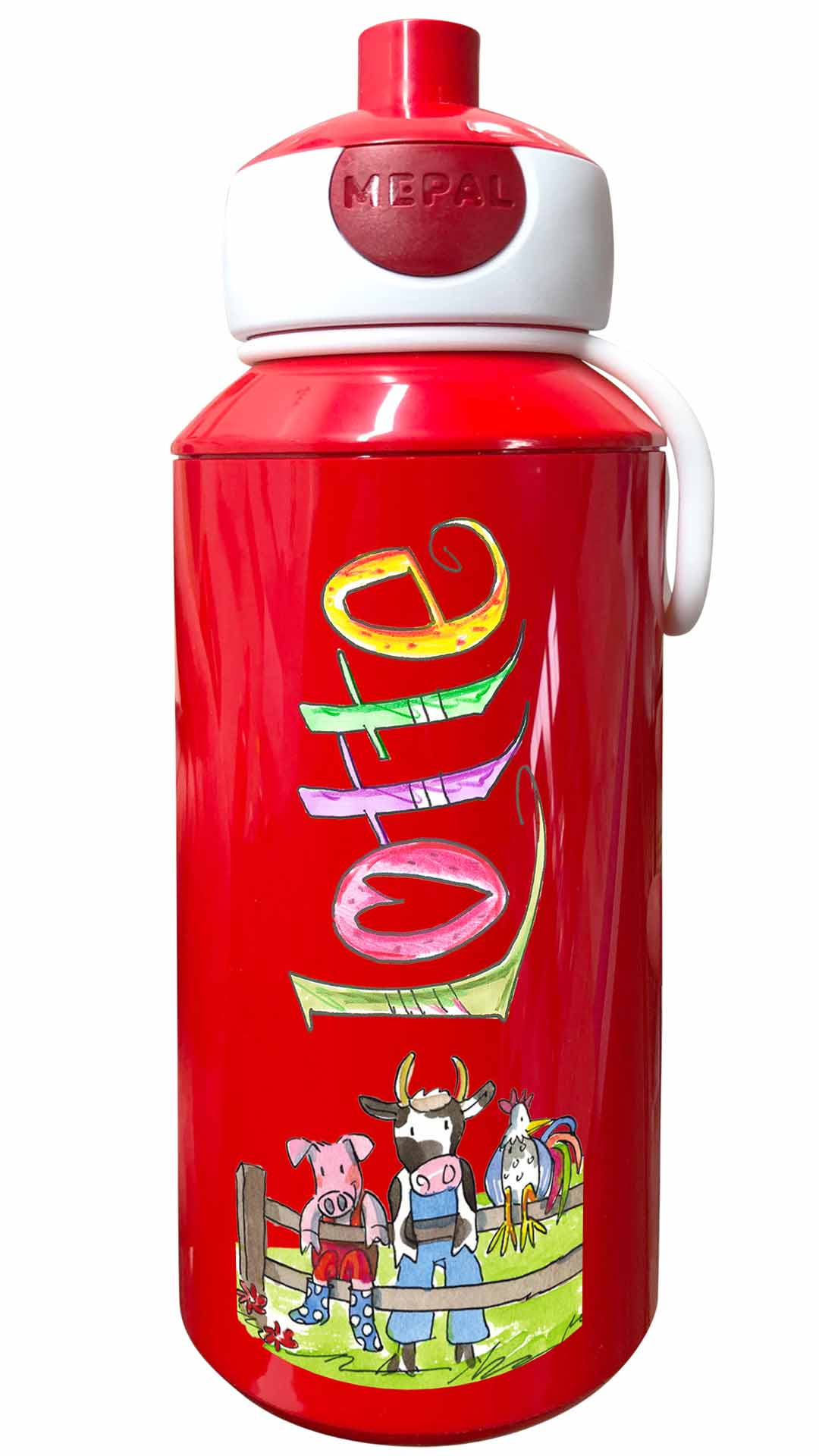 Trinkflasche Popup, Bauernhof
