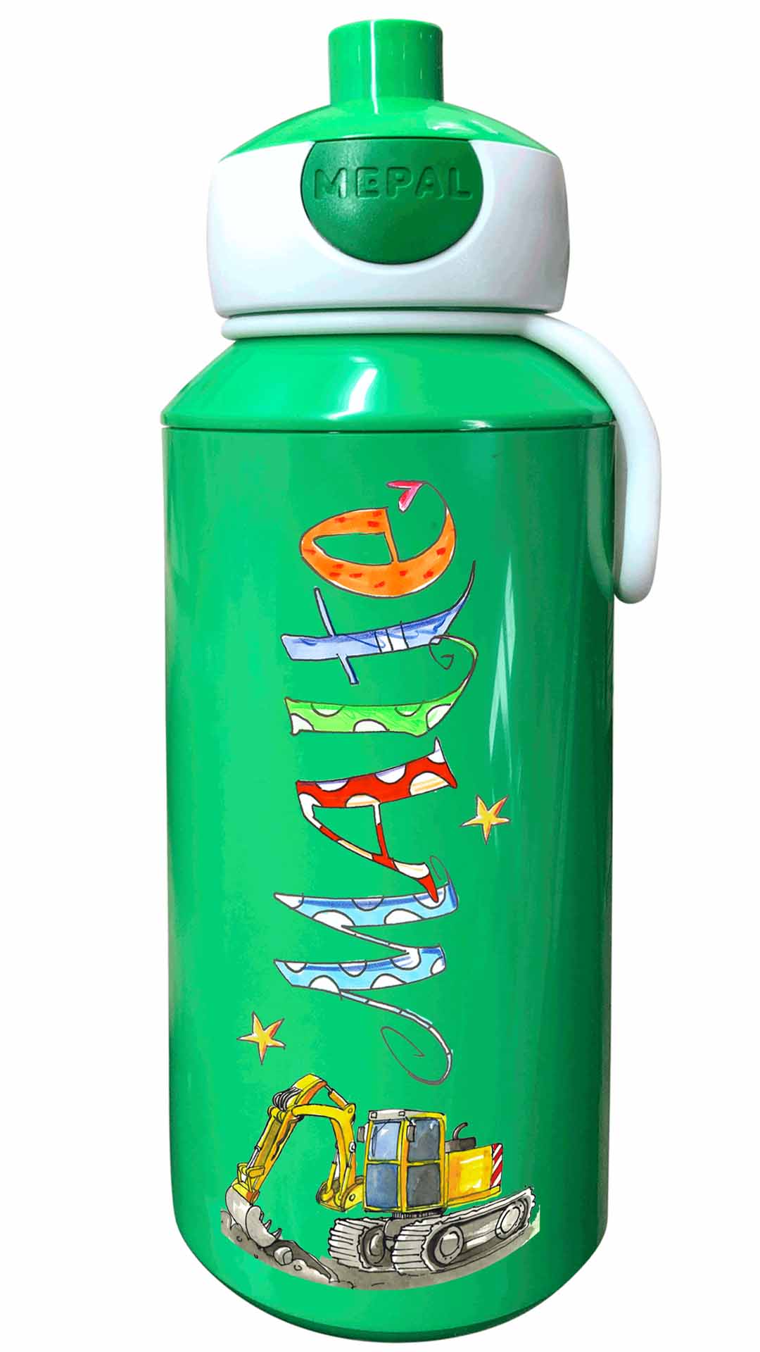 Trinkflasche Popup, Bagger