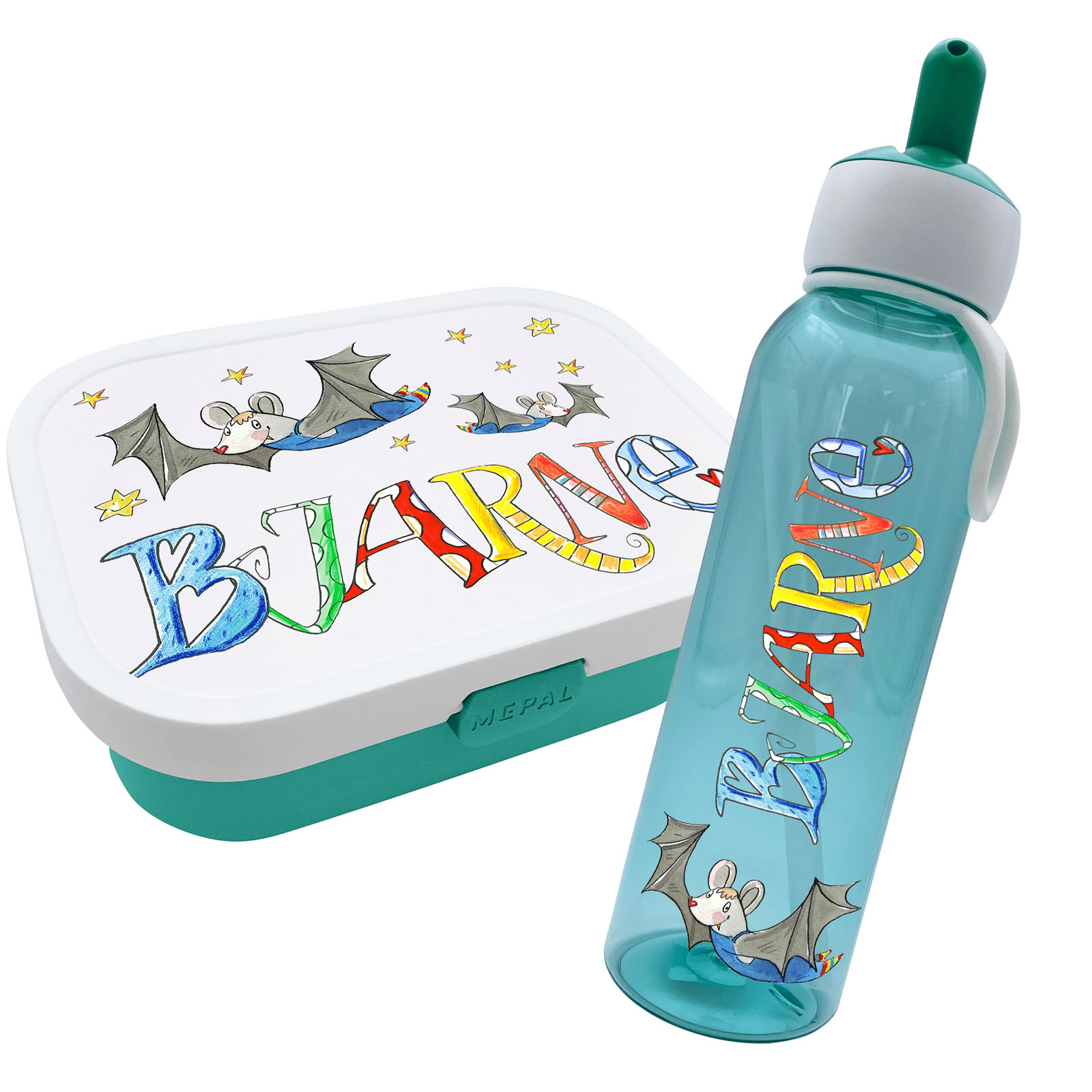 Set Fledermaus 1, Brotdose  M1 + Wassertrinkflasche