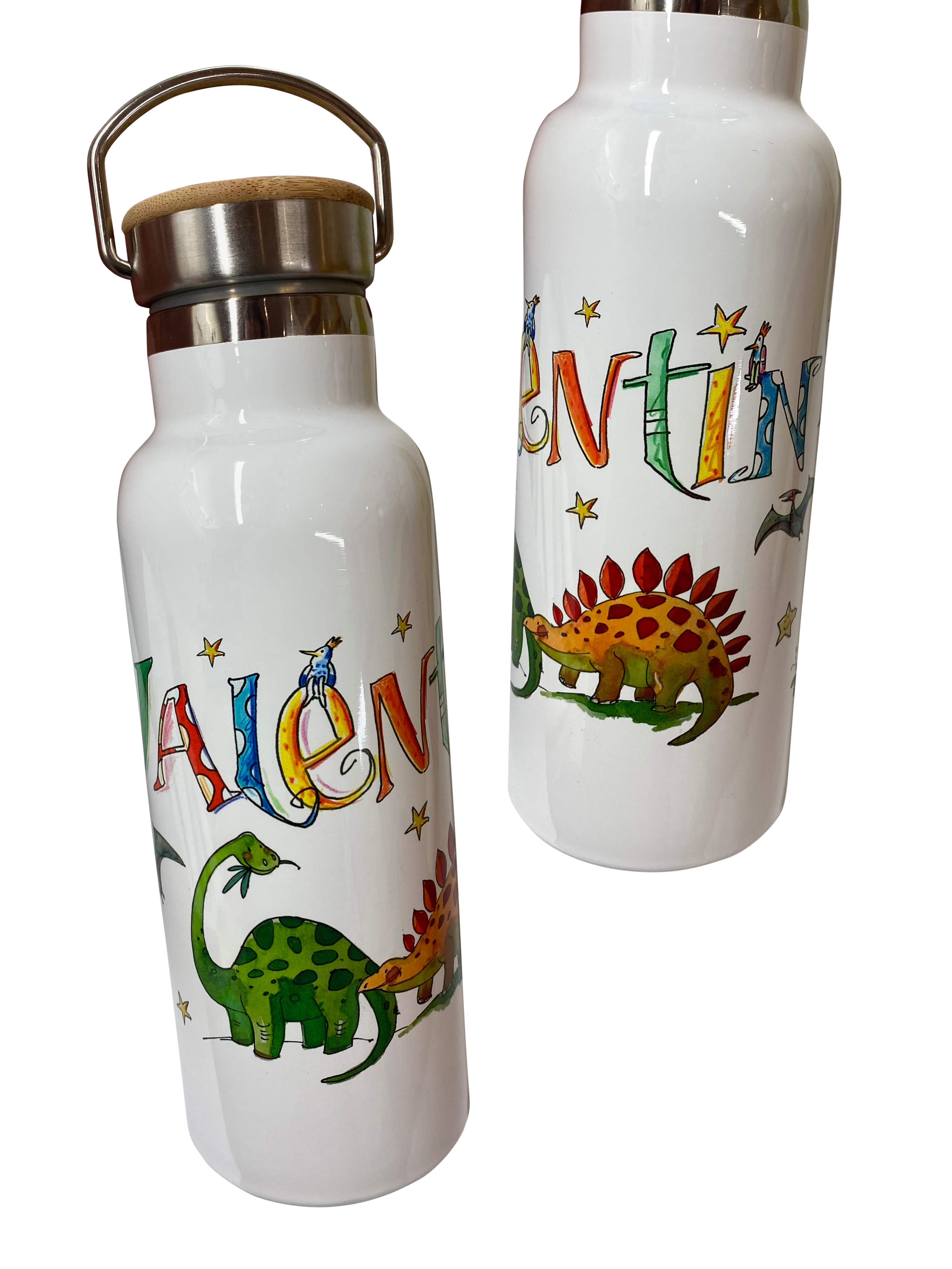 Bambus Trinkflasche Dino1, Thermotrinkflasche