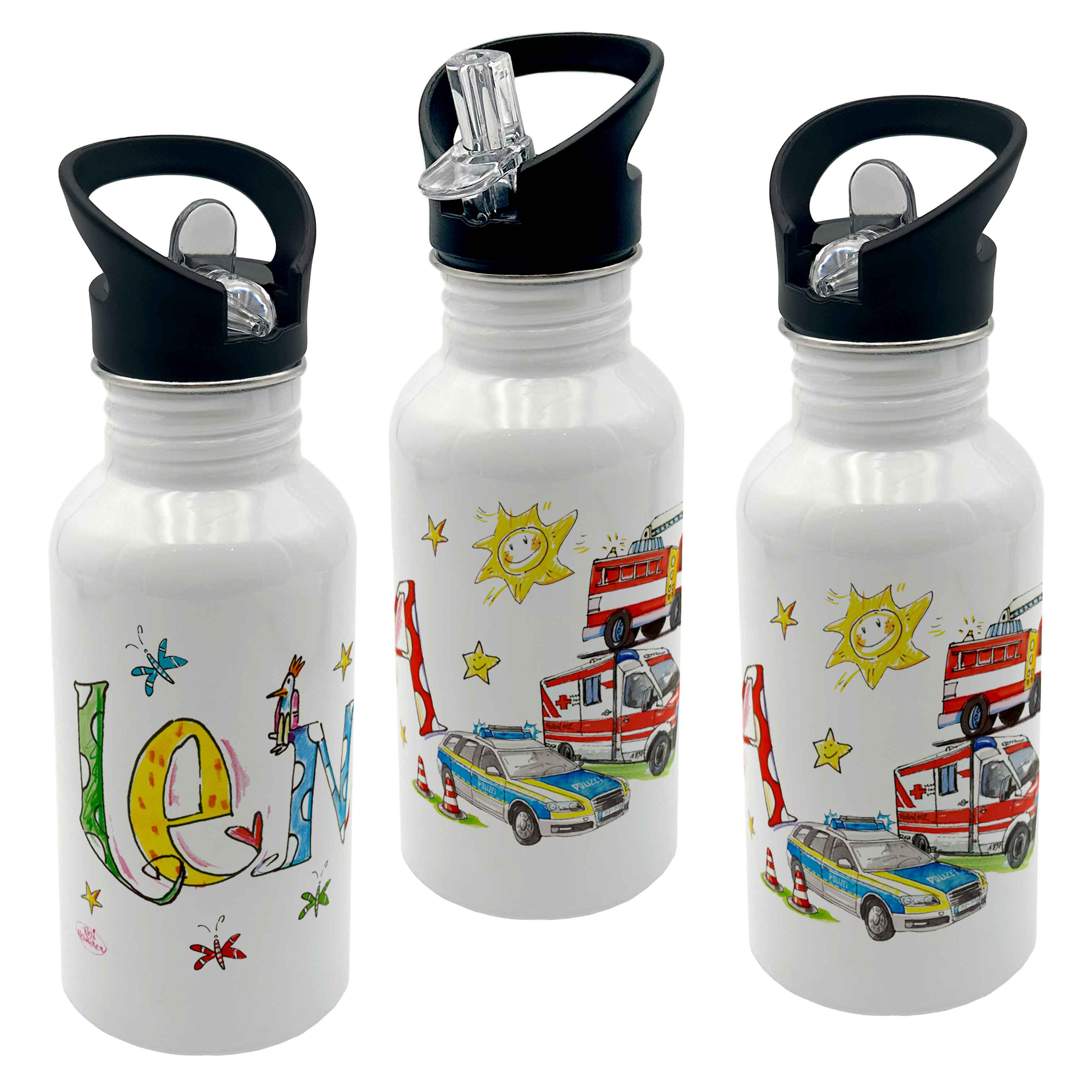 Edelstahl Trinkflasche - Rettungsfahrzeuge