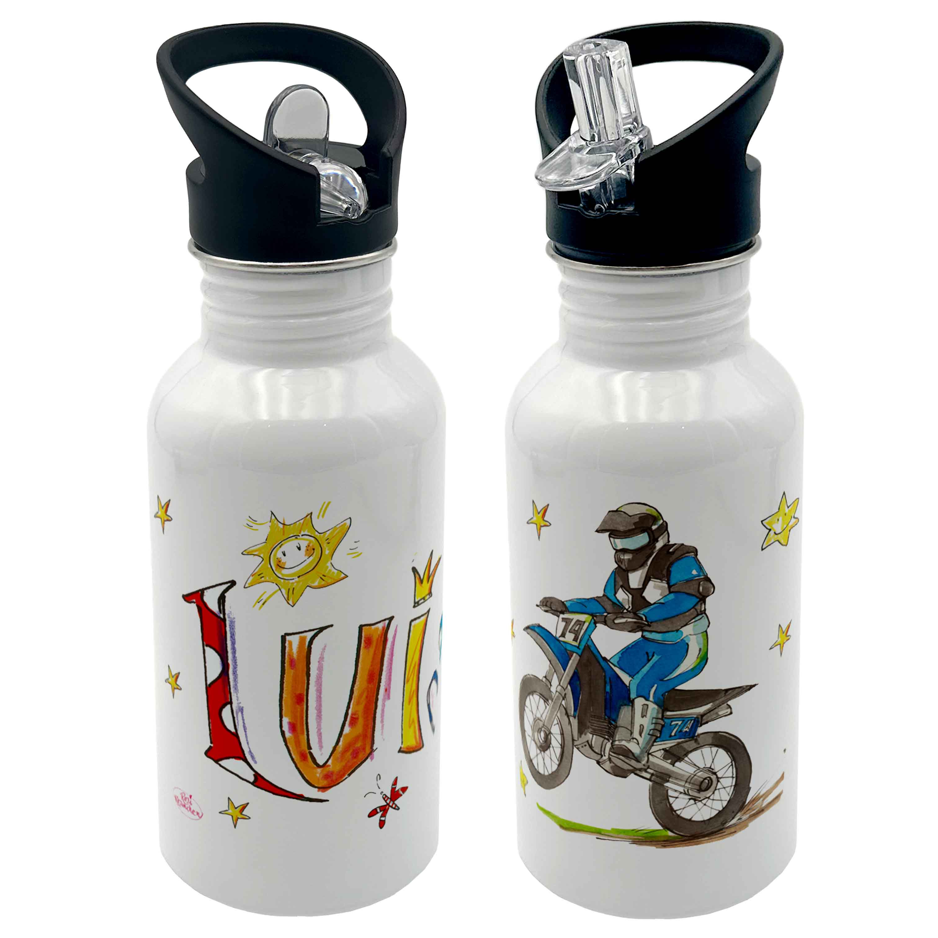 Edelstahl Trinkflasche Motocross
