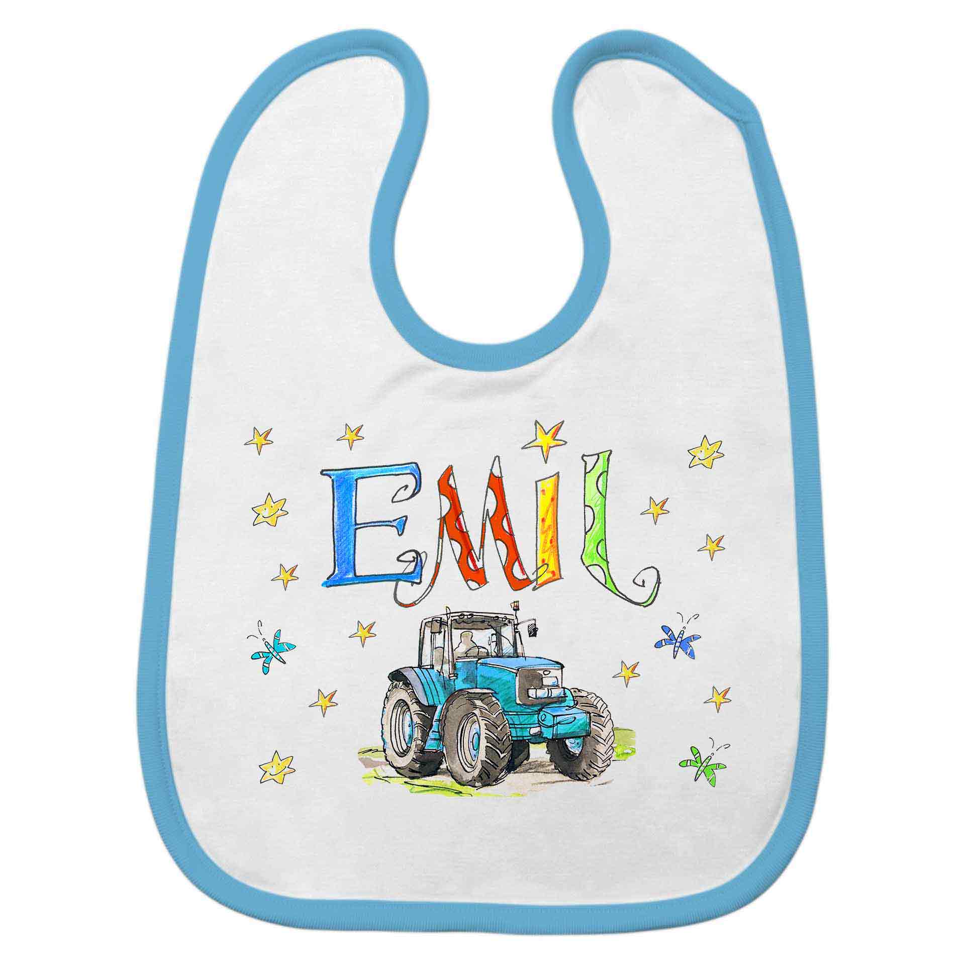 Babylätzchen Trecker blau