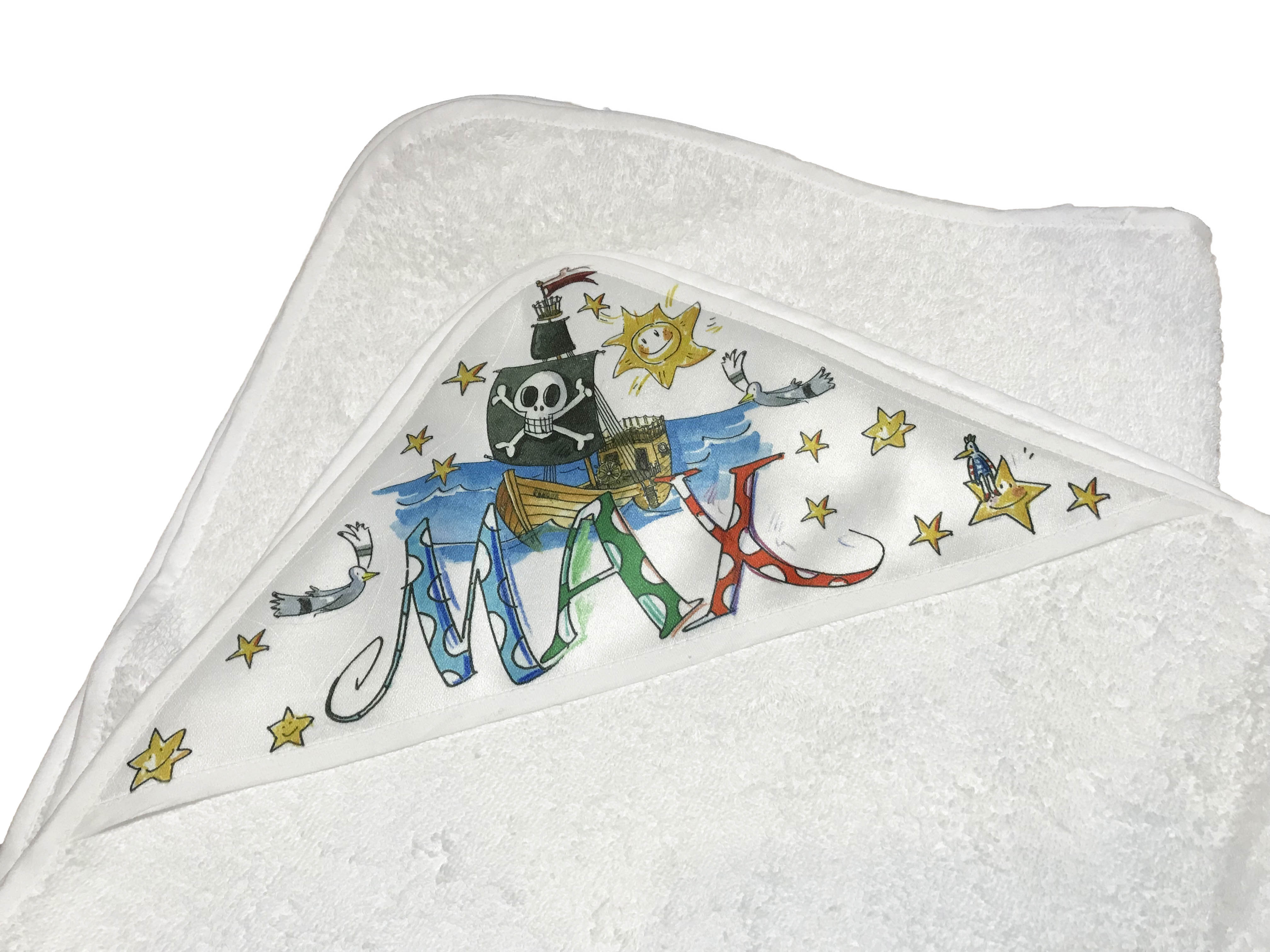 Kapuzen-Handtuch Piratenschiff