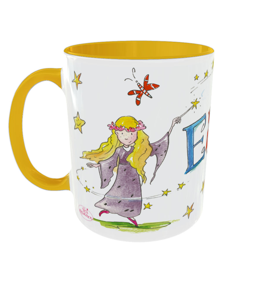 Tasse Fee2, Keramik, Tasse mit Namen, RosiRosinchen