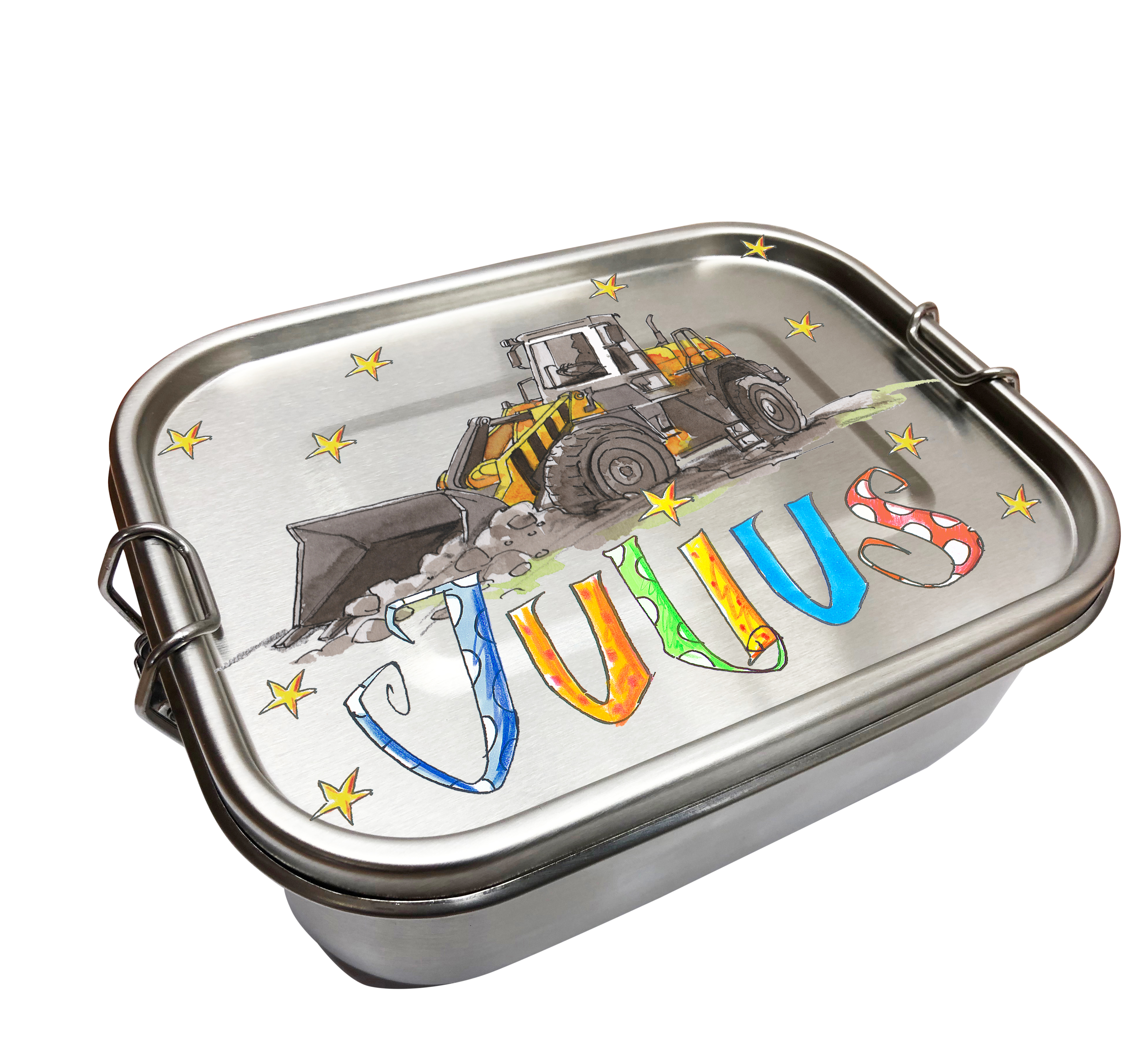 Edelstahl Brotdose - Radlader