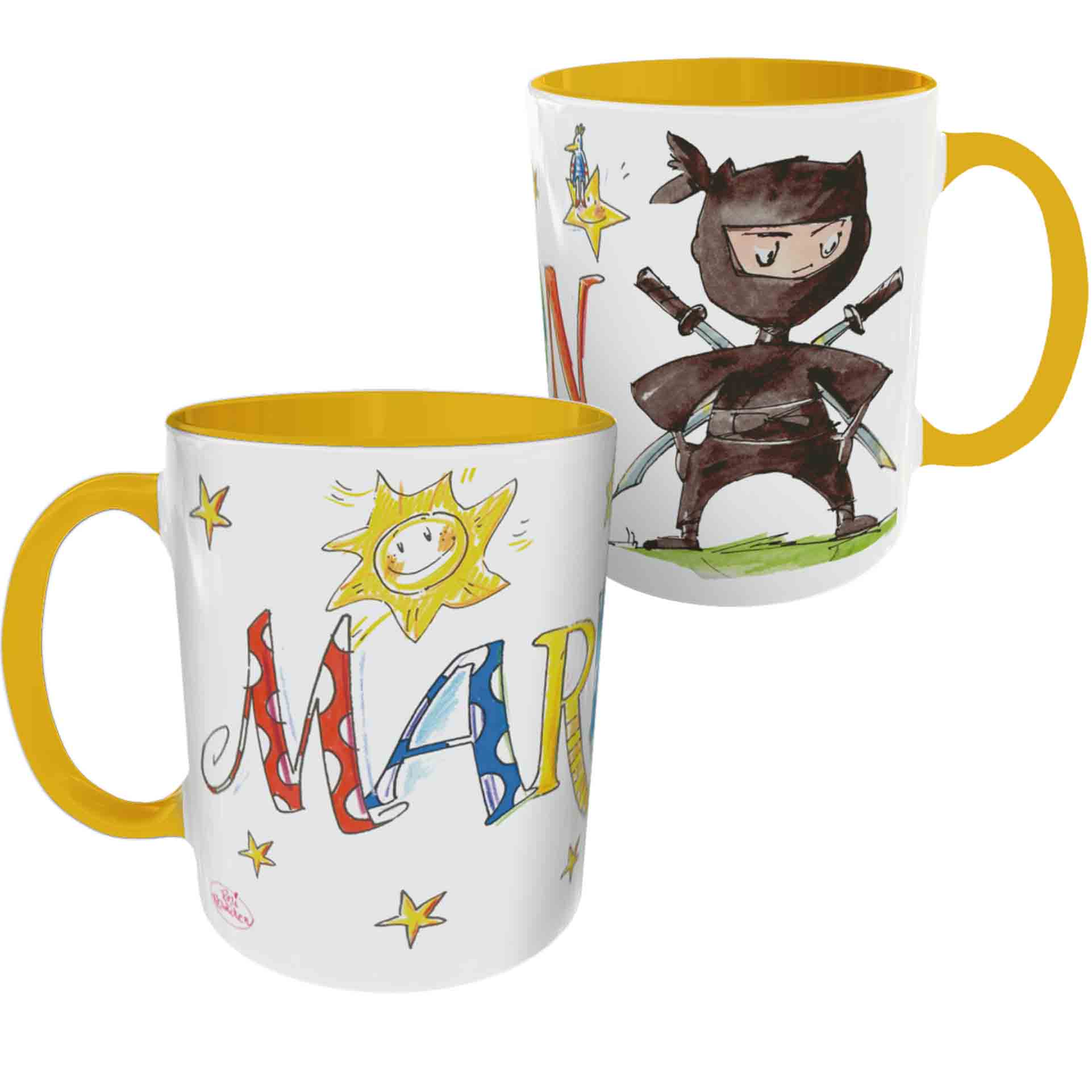 Tasse Ninja, Keramik Tasse Ninja, RosiRosinchen