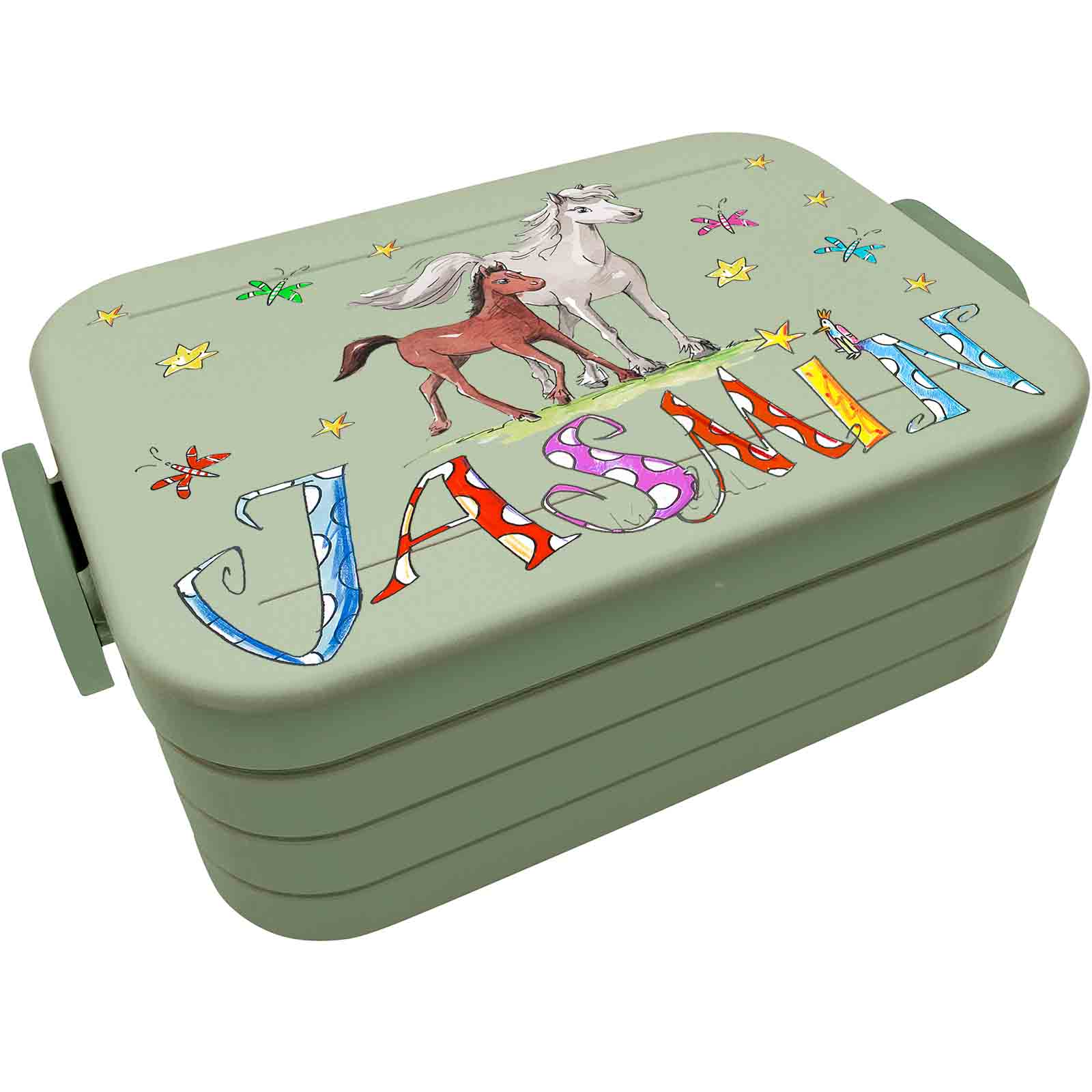 Lunchbox Pferd mit Fohlen