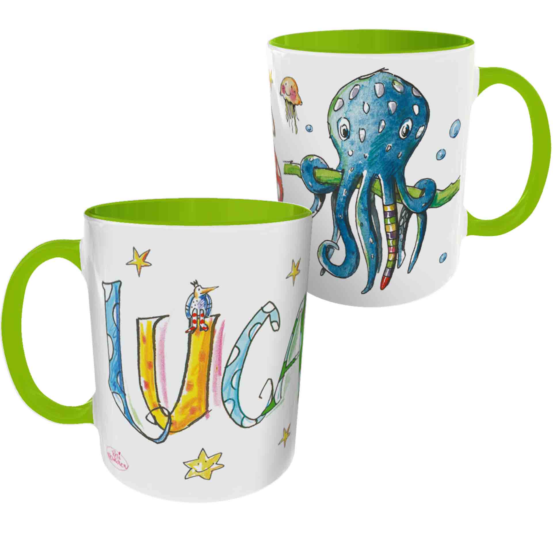 Tasse Oktopus, Keramik Tasse Oktopus, RosiRosinchen