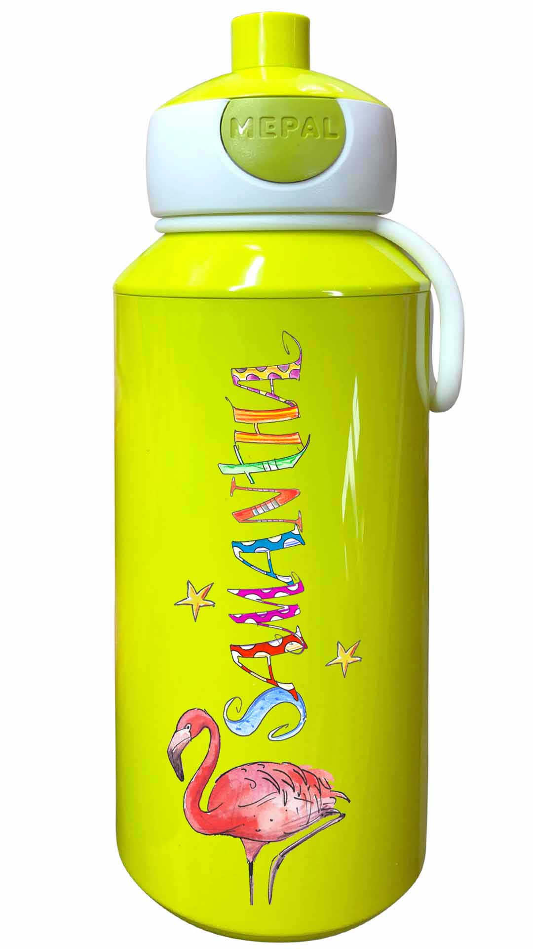 Trinkflasche Popup, Flamingos