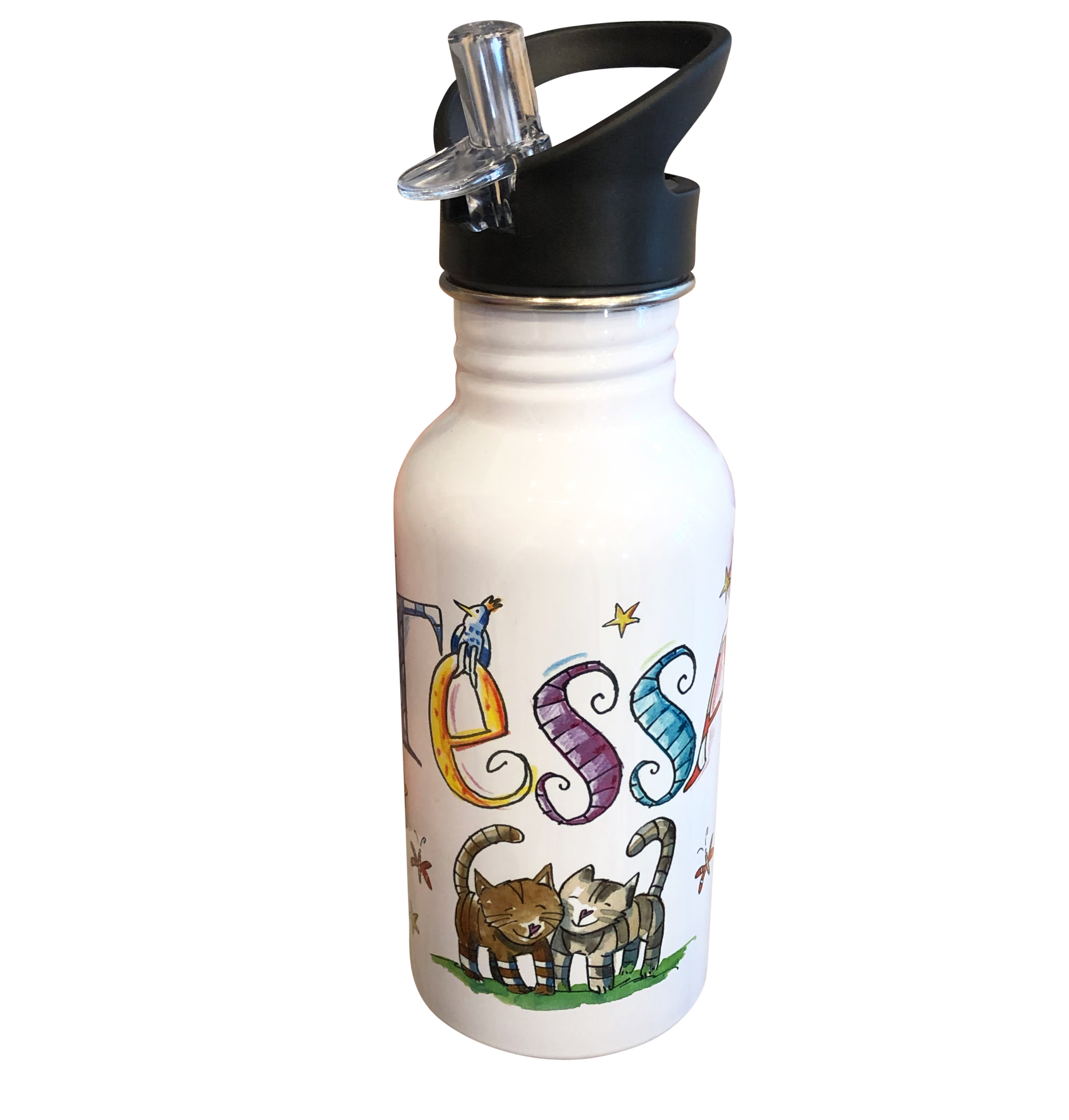 Edelstahl Trinkflasche - Katzen