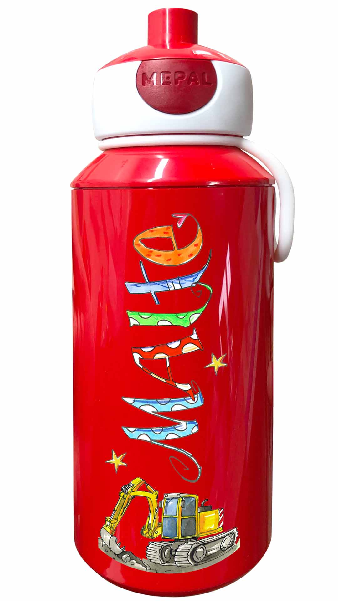 Trinkflasche Popup, Bagger