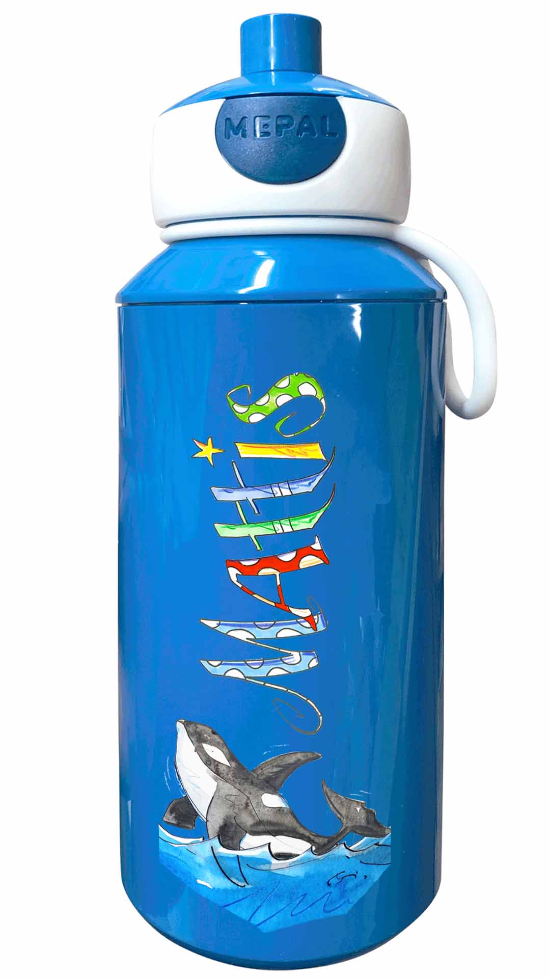 Trinkflasche Popup, Orca