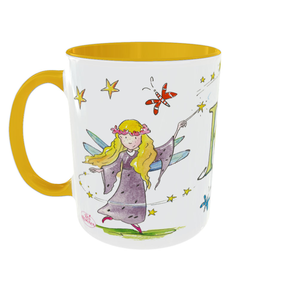 Tasse Fee1, Keramik, Tasse mit Namen, RosiRosinchen