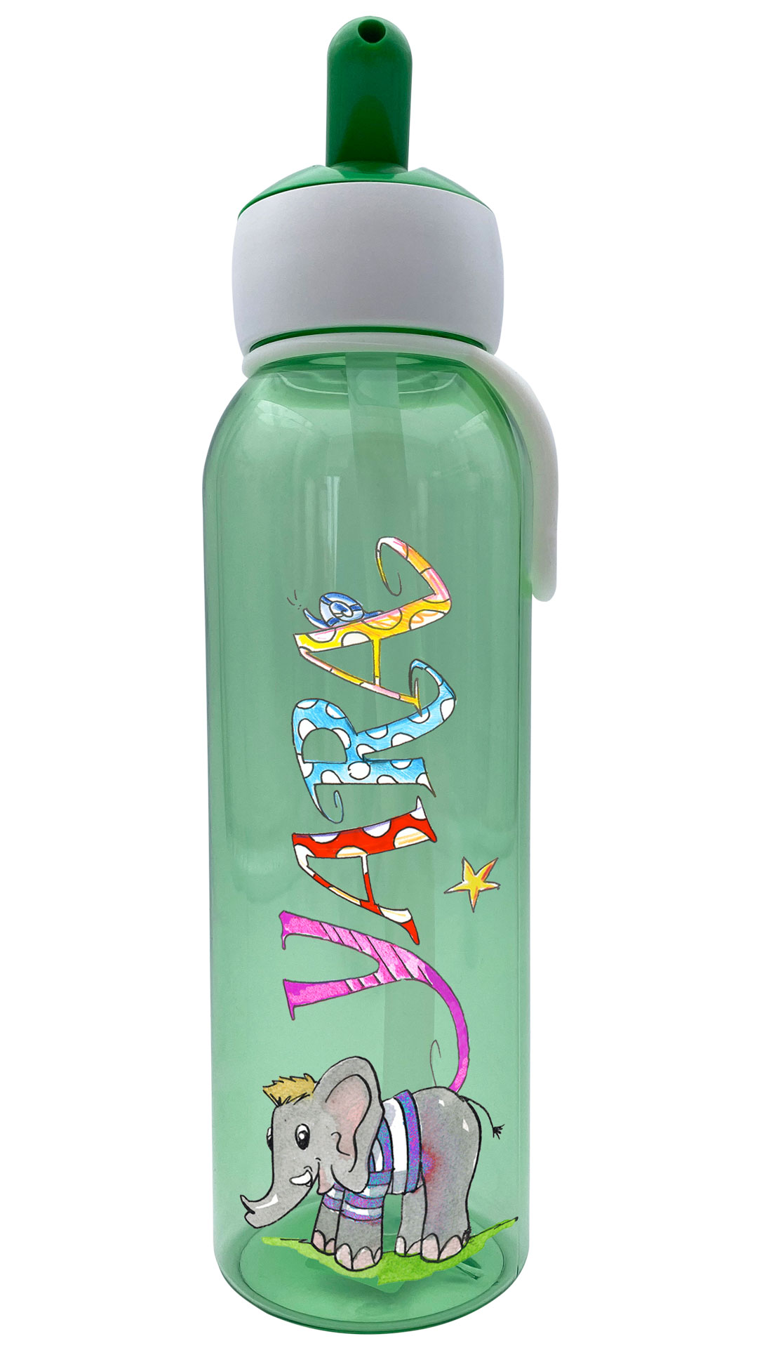 Trinkflasche Flipup, Elefant Afrikanisch