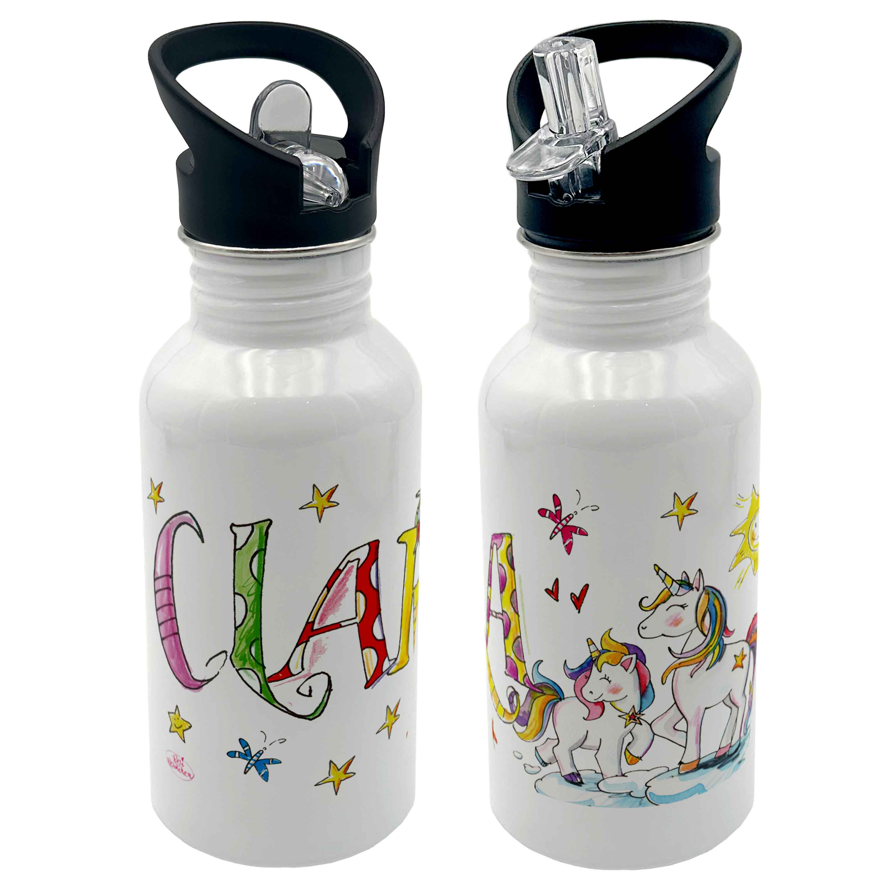 Edelstahl Trinkflasche - Einhörner