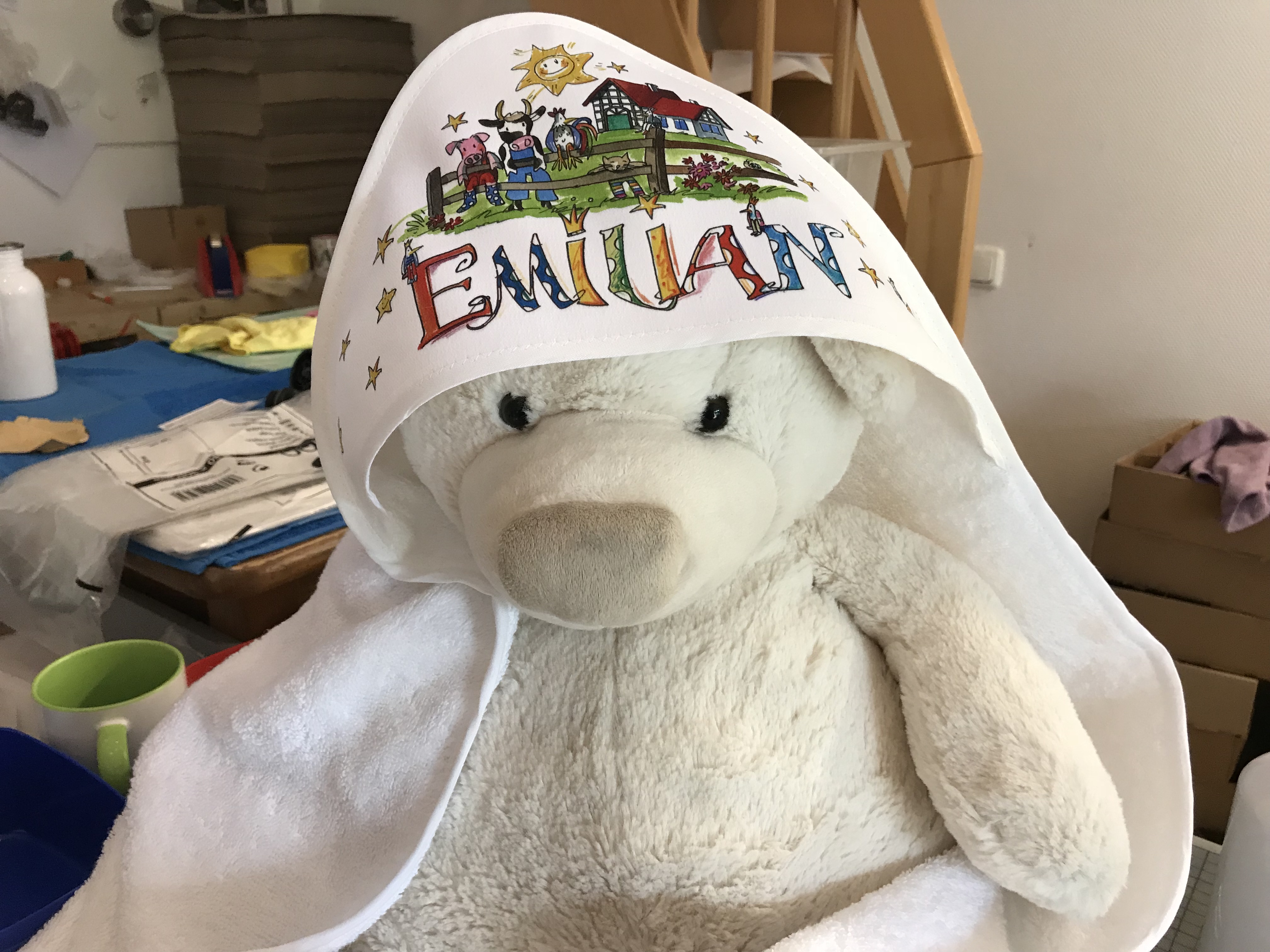 Kapuzen Handtuch Pferde