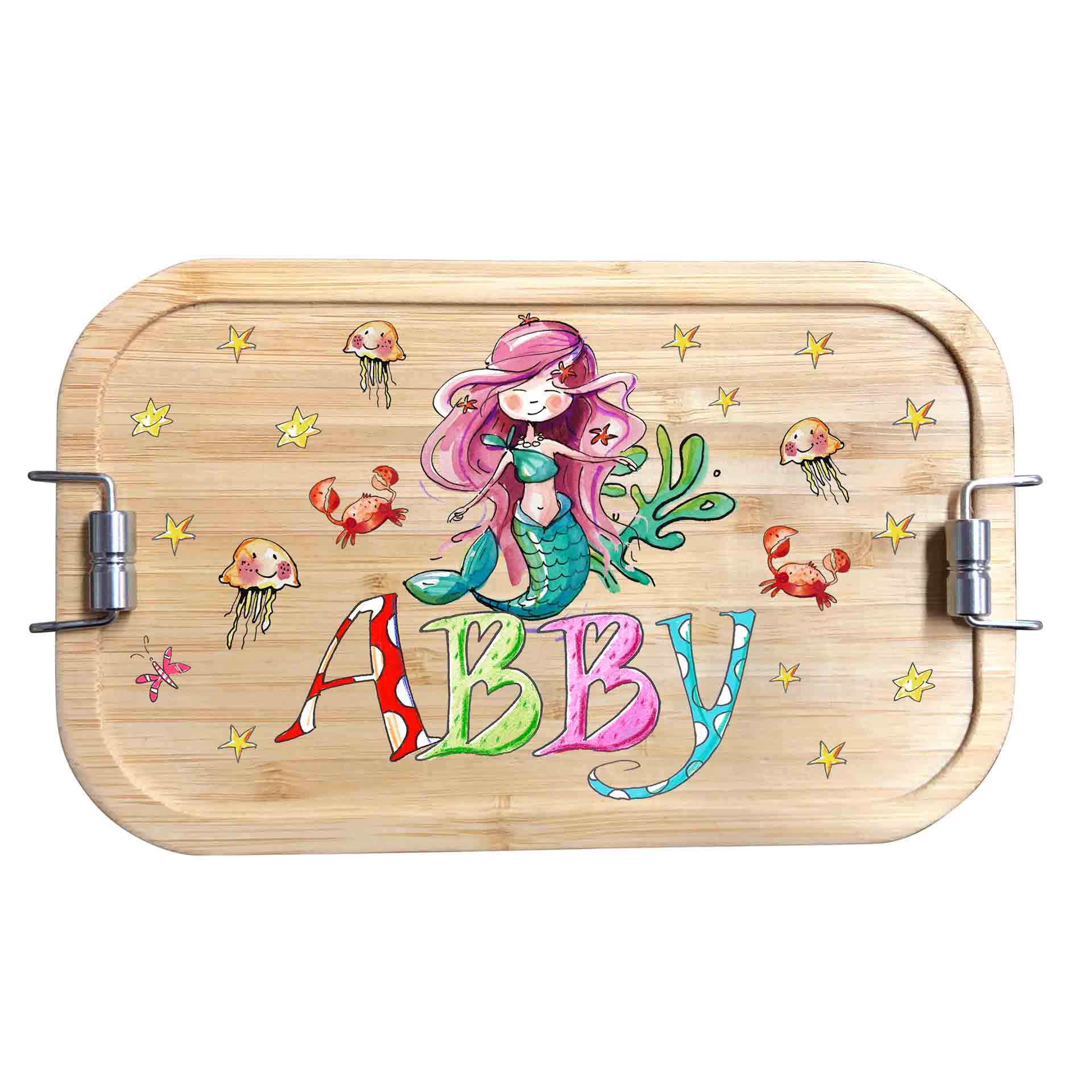 Bambus Brotdose - Meerjungfrau