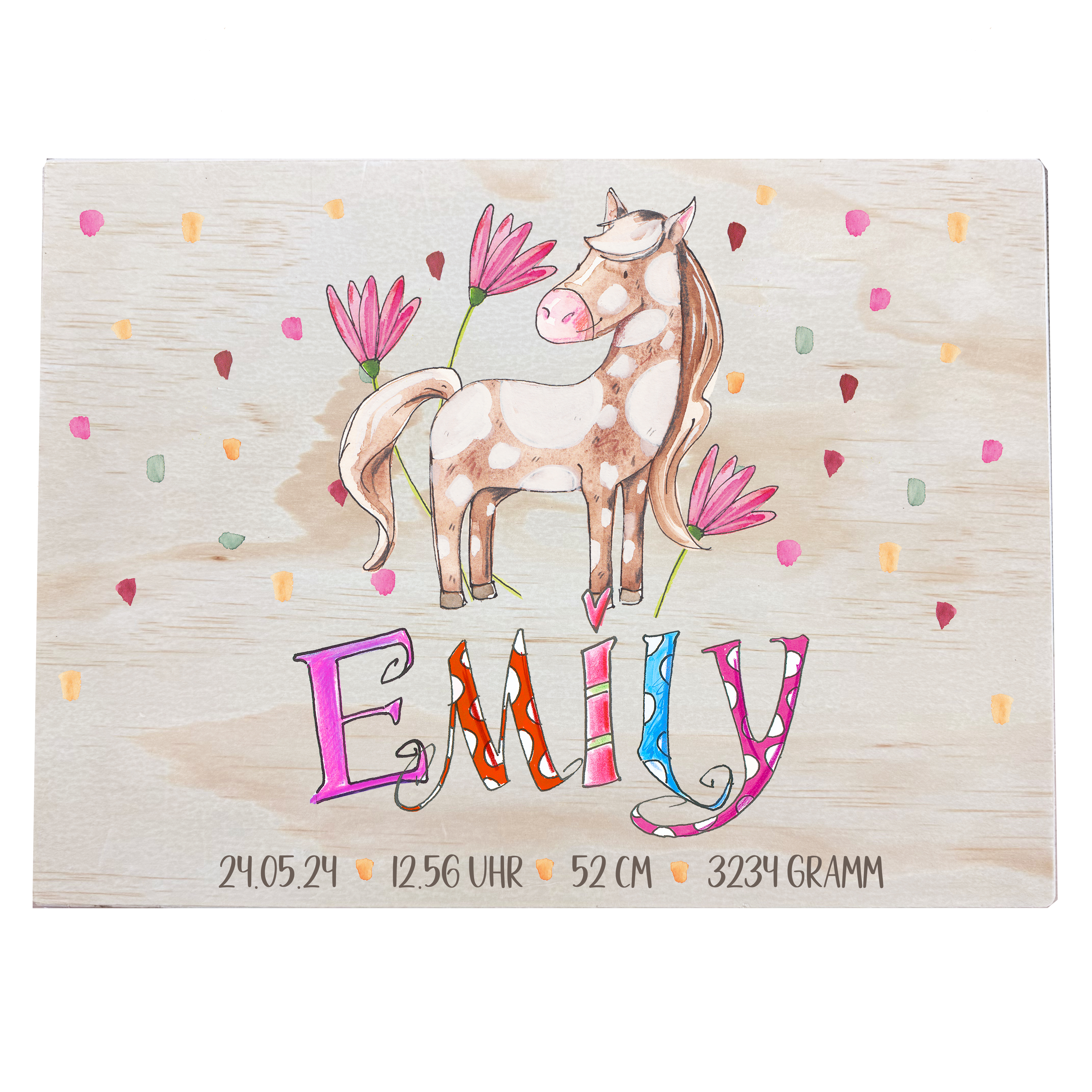 Erinnerungsbox Holz, Geschenk zur Geburt