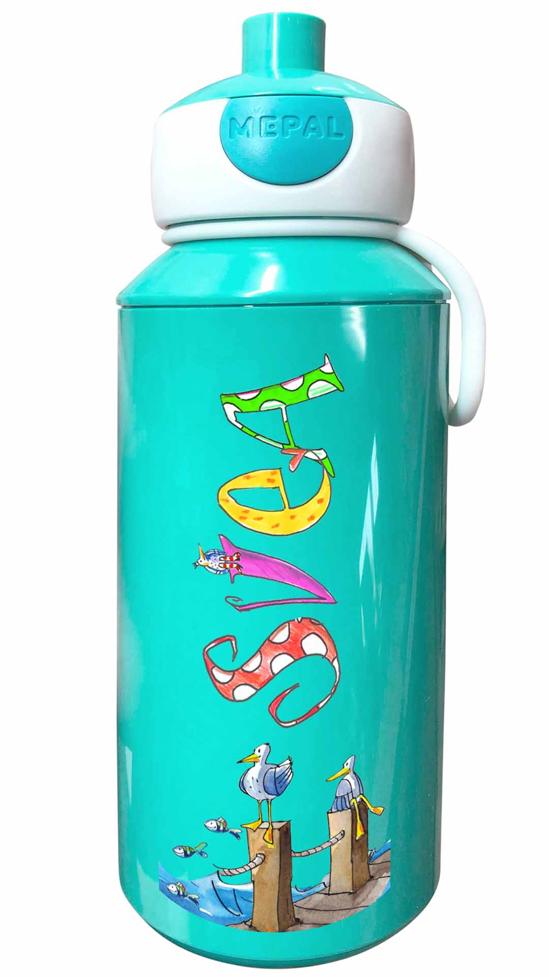 Trinkflasche Popup, Möwe