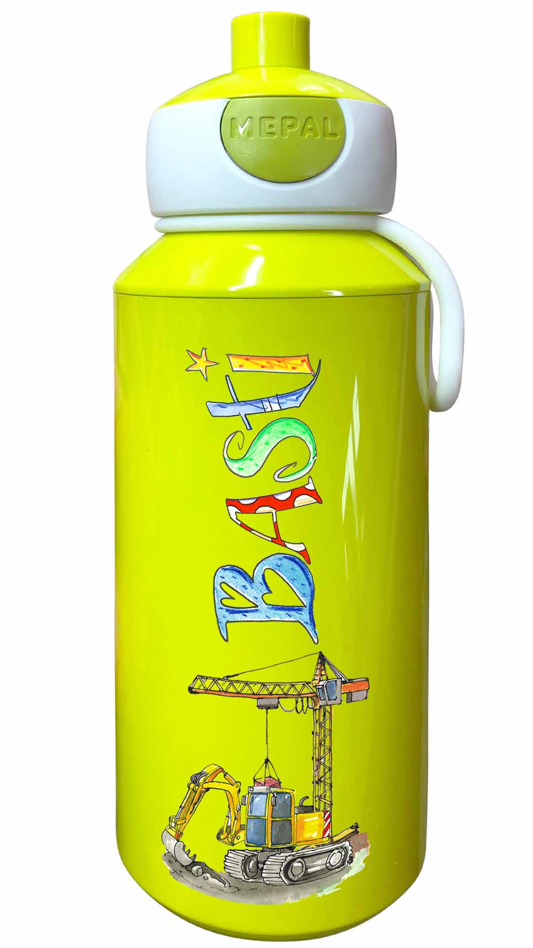 Trinkflasche Popup, Baustelle