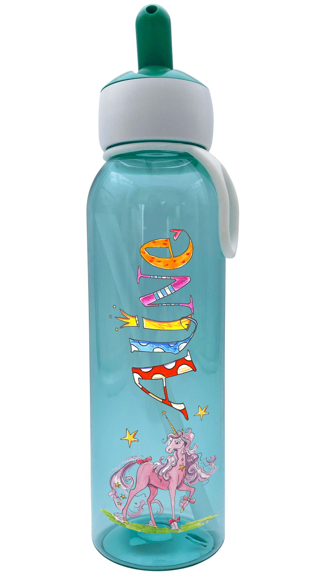 Trinkflasche Flipup, Einhorn rosa