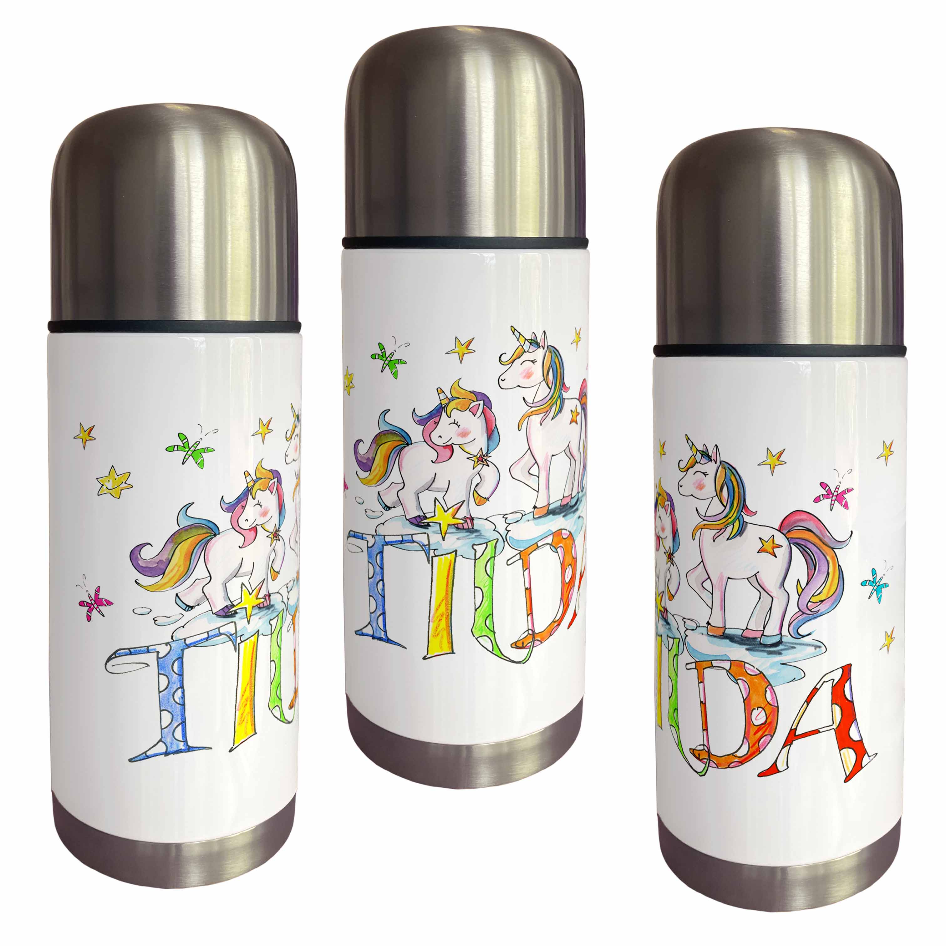 Thermoskanne Einhörner
