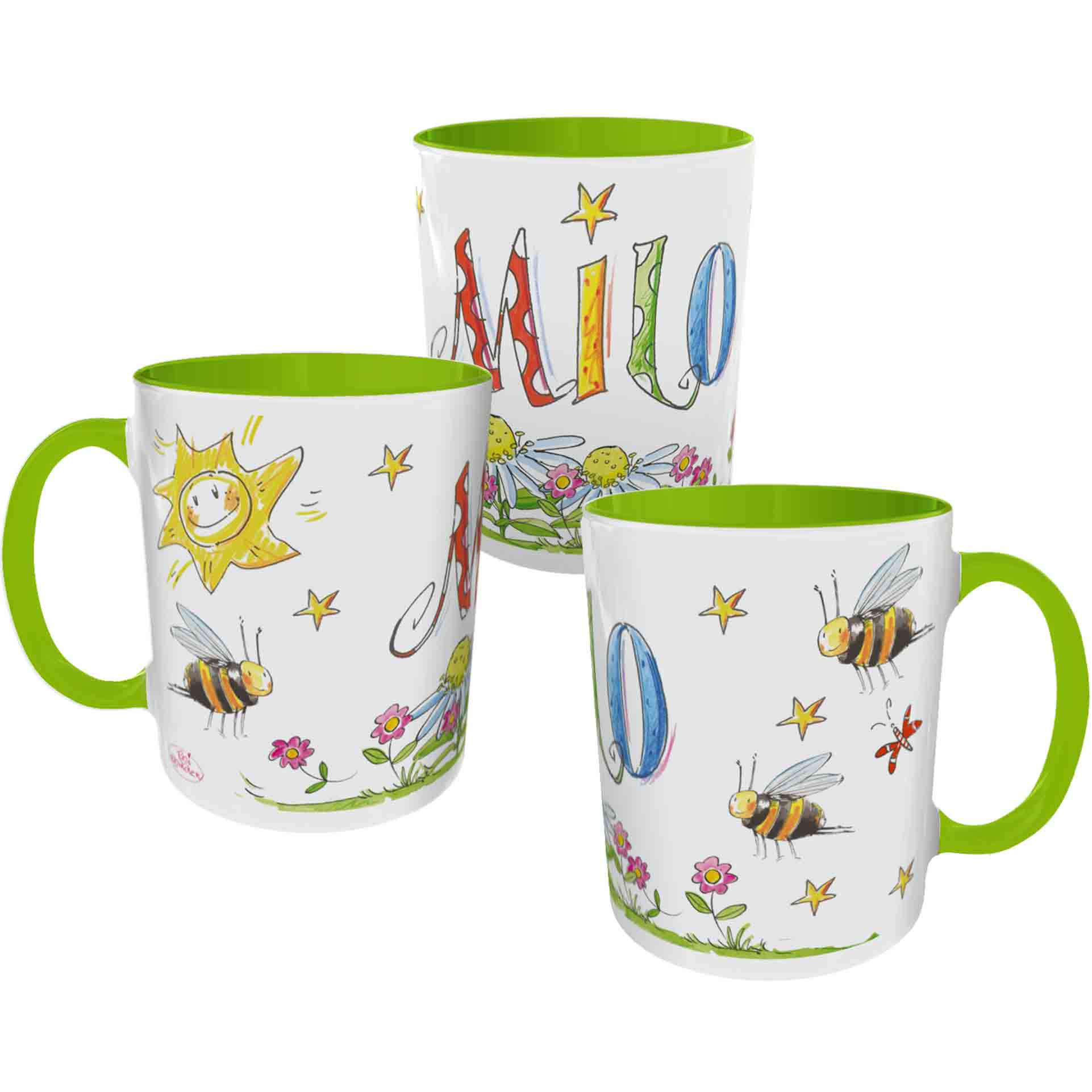 Tasse Bienen, Keramiktasse Bienen, RosiRosinchen