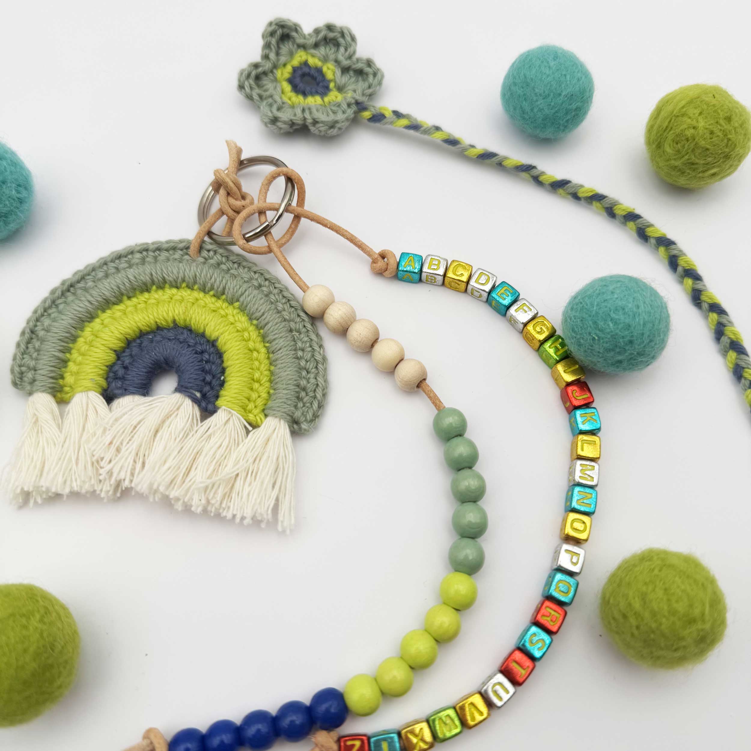 ABC RechenKette Regenbogen, mit Lesezeichen