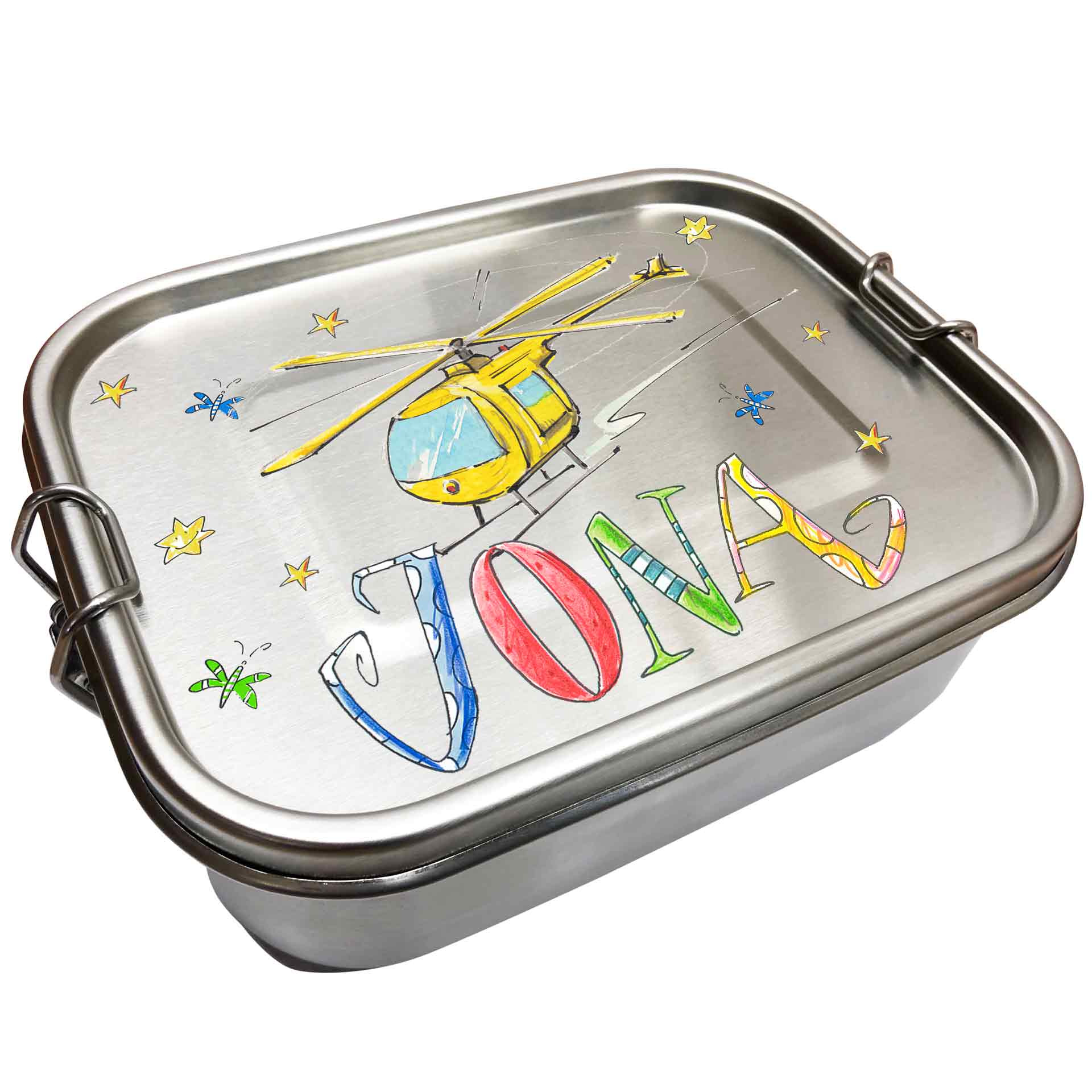 Edelstahl Brotdose - Hubschauber