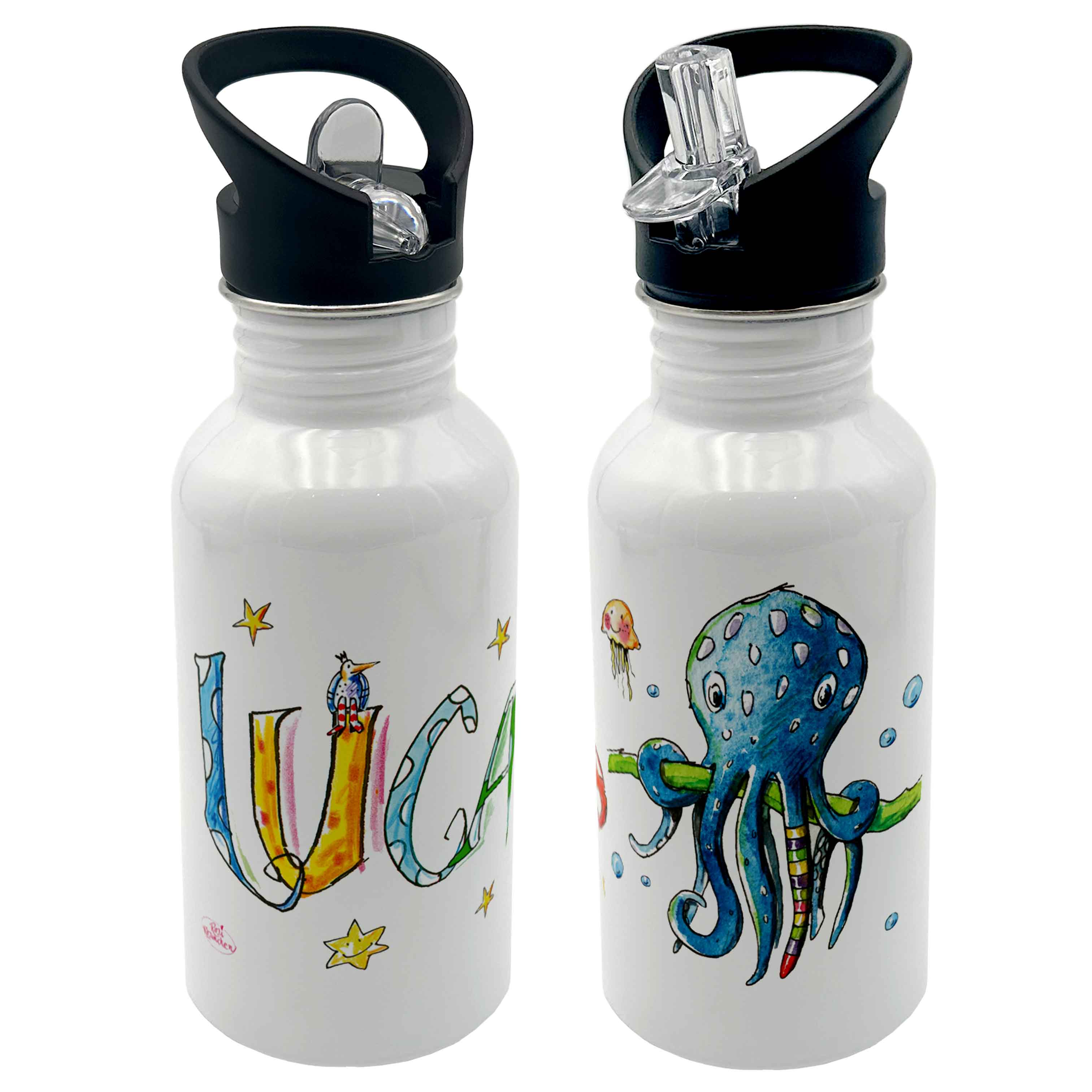 Edelstahl Trinkflasche - Oktopus
