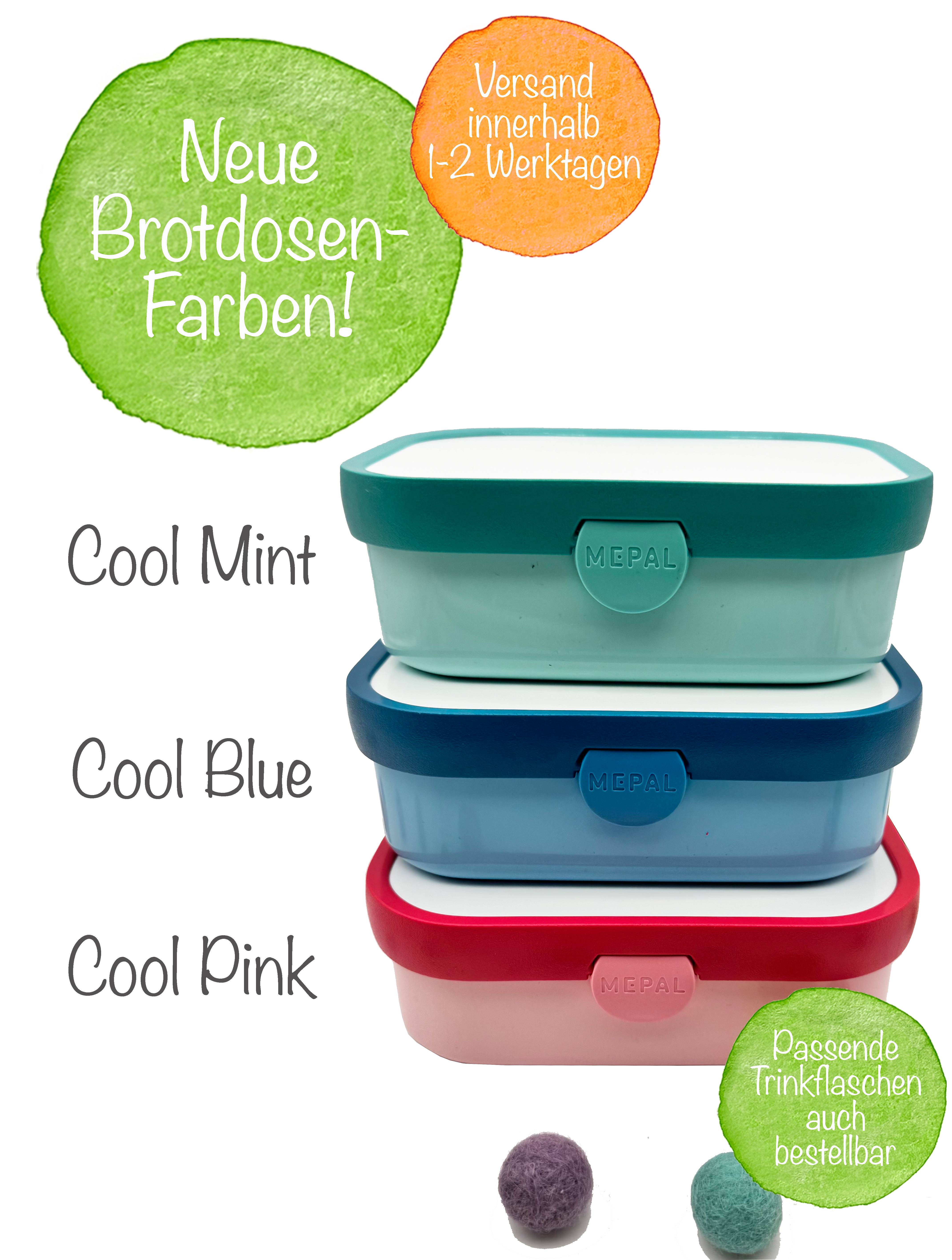 Komplettset 3 Kindergarten Pferde