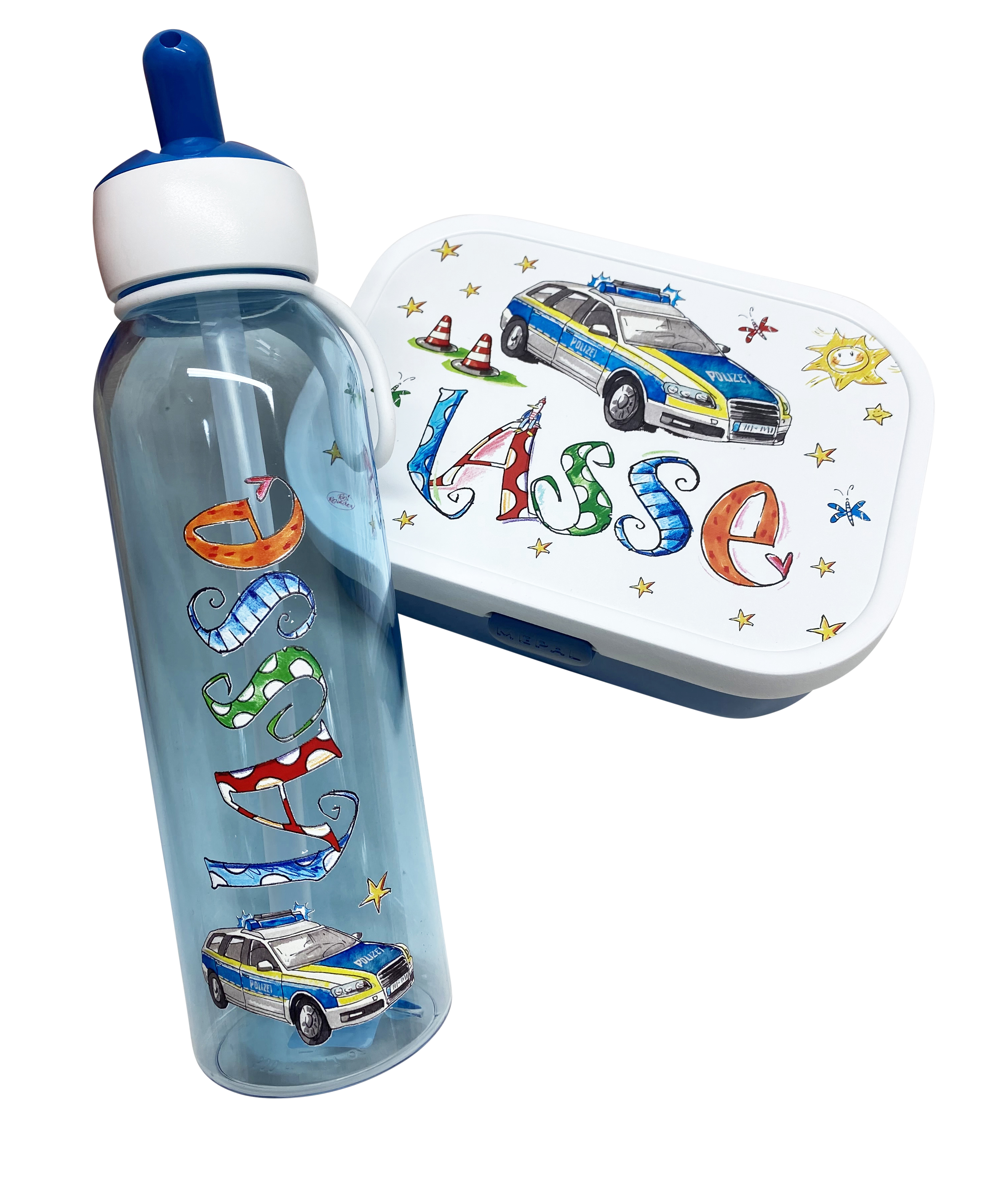 Set Polizei, Brotdose  M1 + Wassertrinkflasche