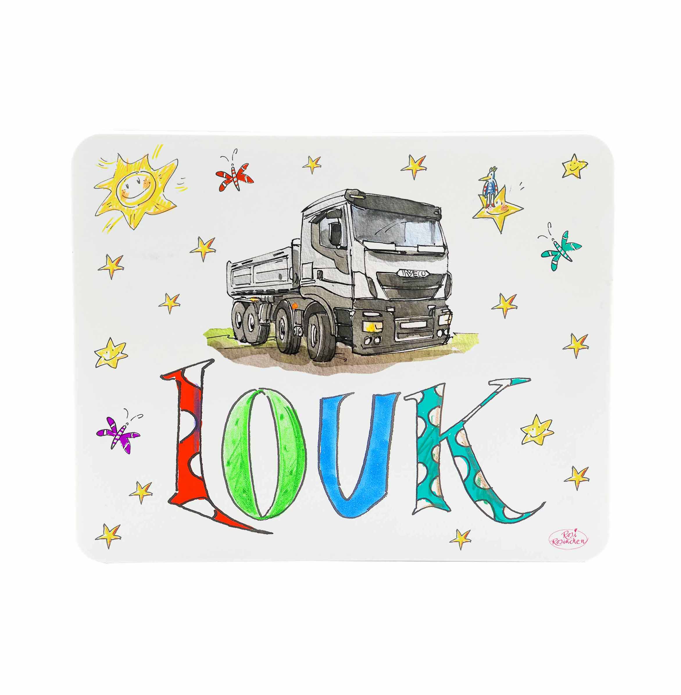 Frühstücksbrettchen LKW