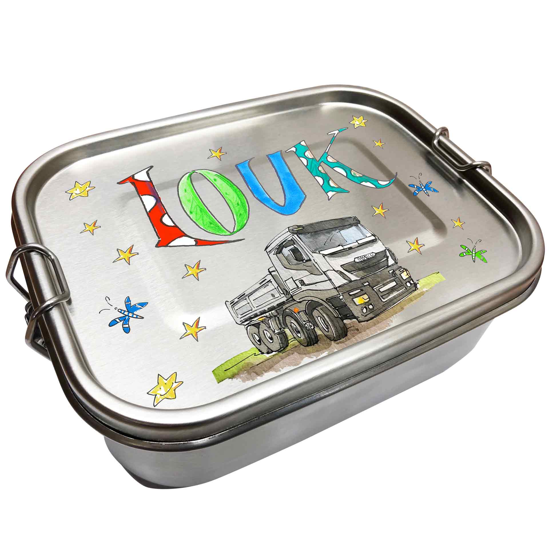 Edelstahl Brotdose - LKW