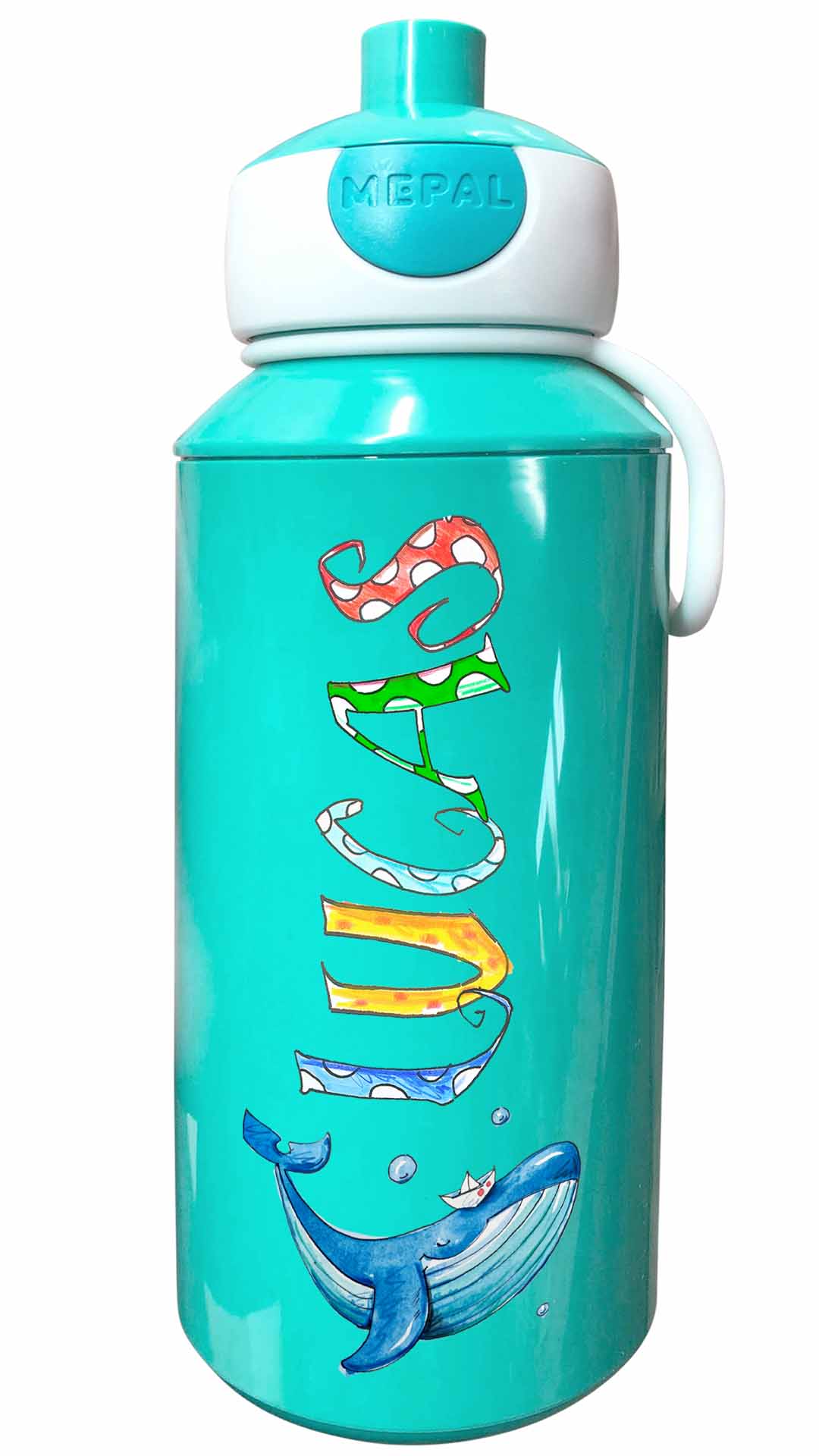 Trinkflasche Popup, Blauwal
