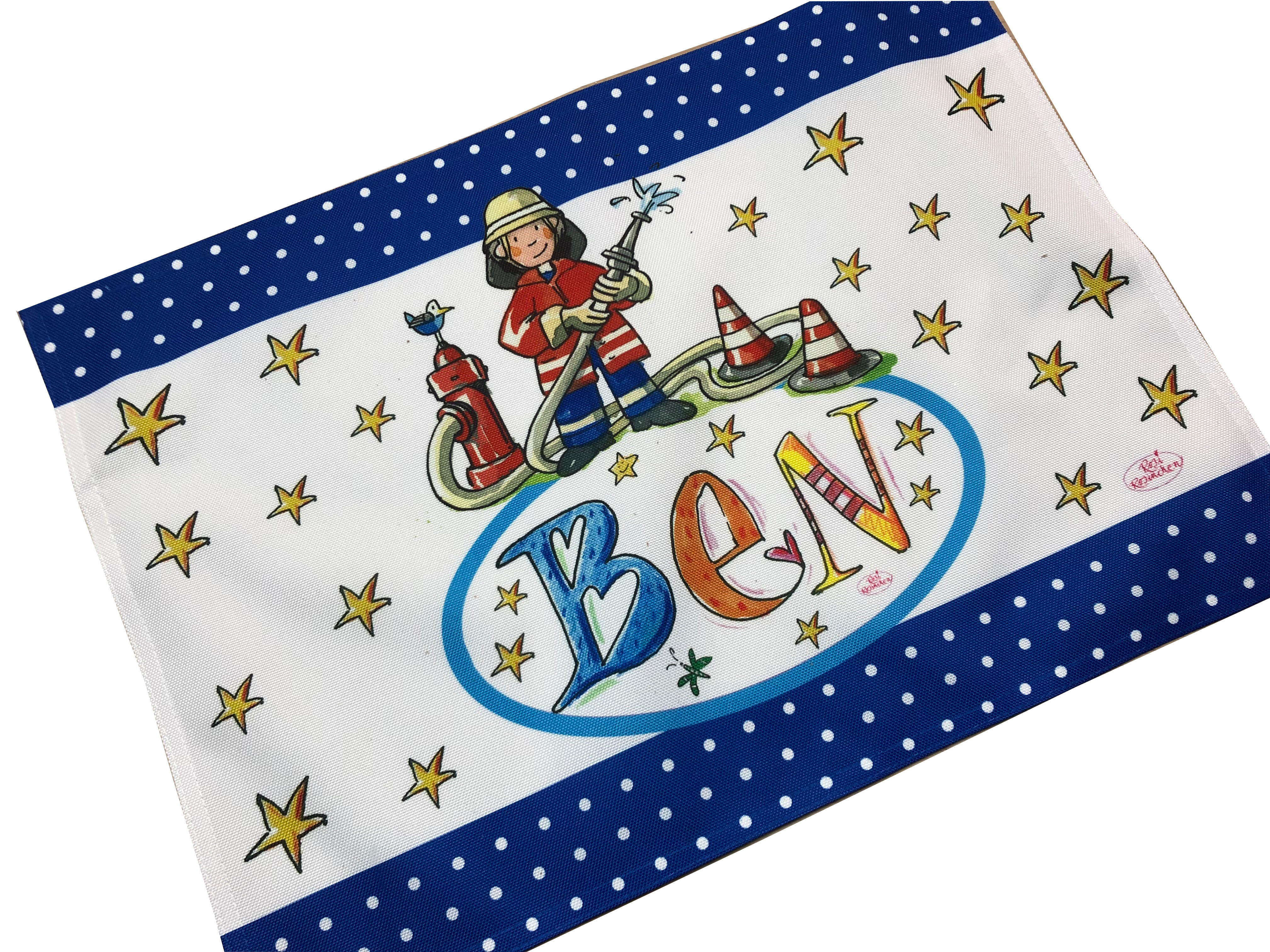 Tischset Feuerwehr, personalisiert