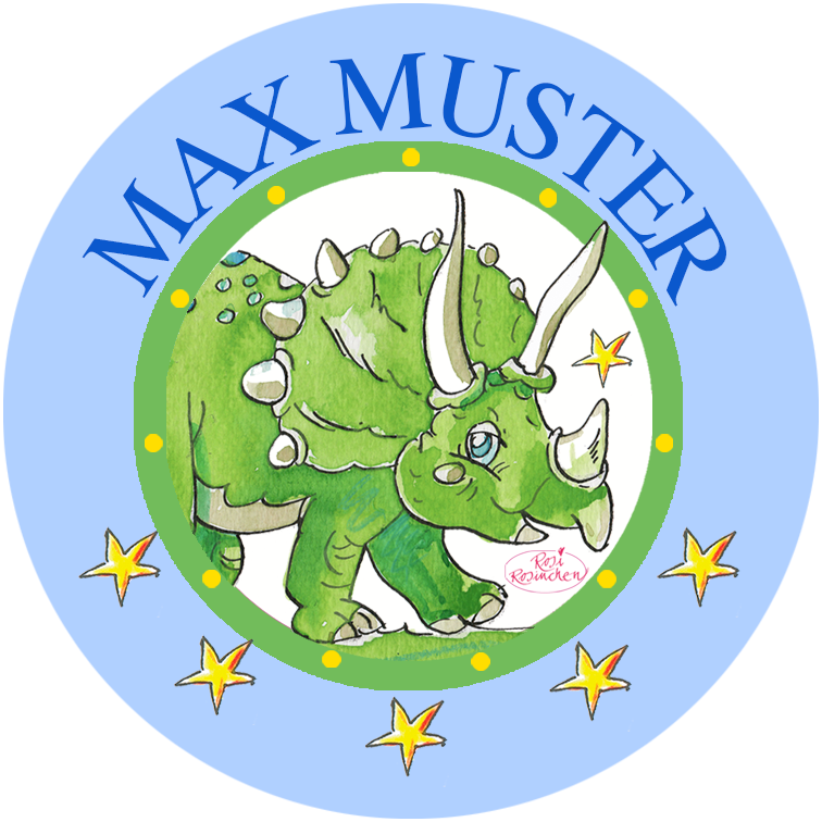 Aufkleber Triceratops, Dino